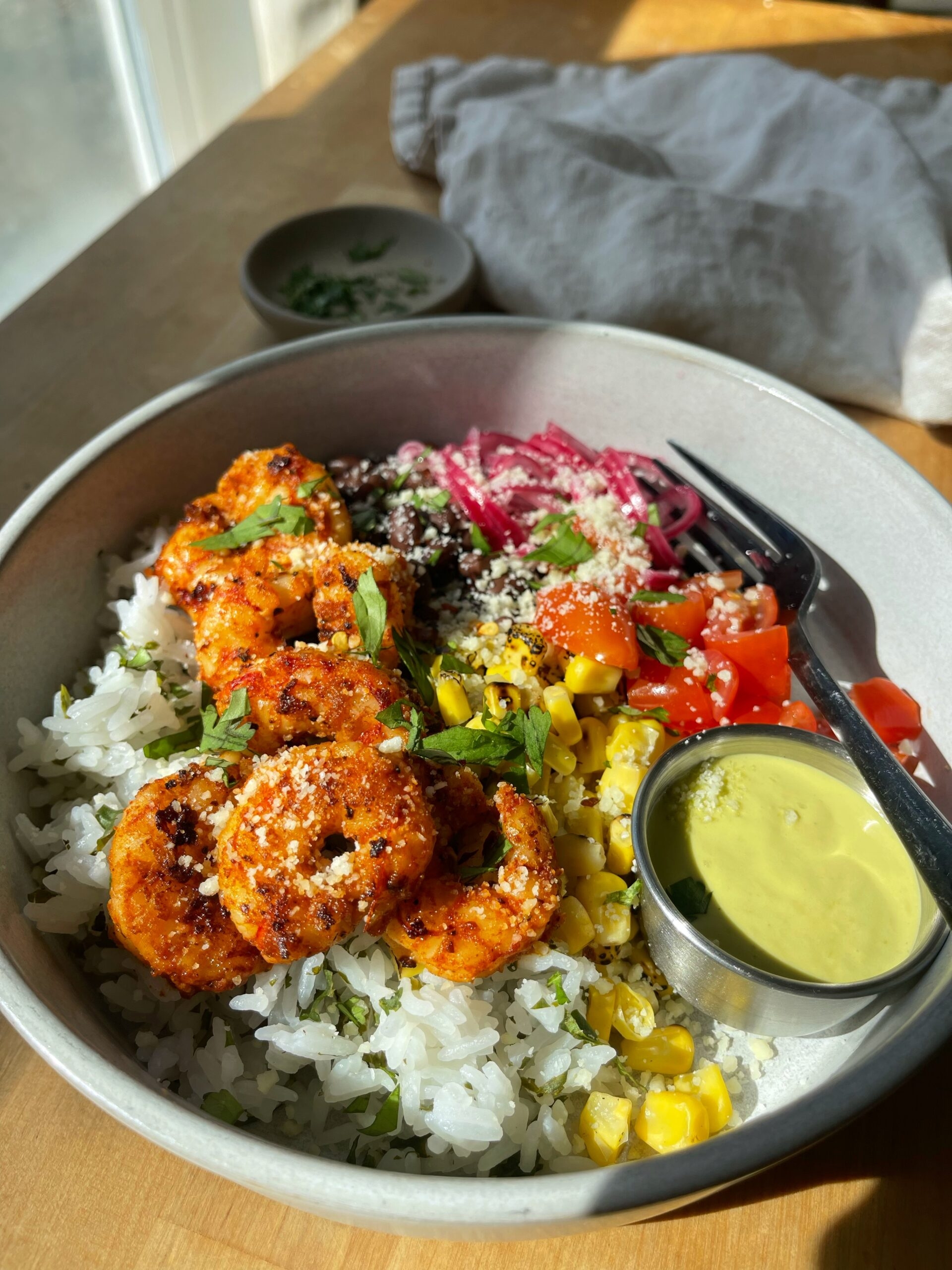 Shrimp Burrito Bowls Onebalancedlife