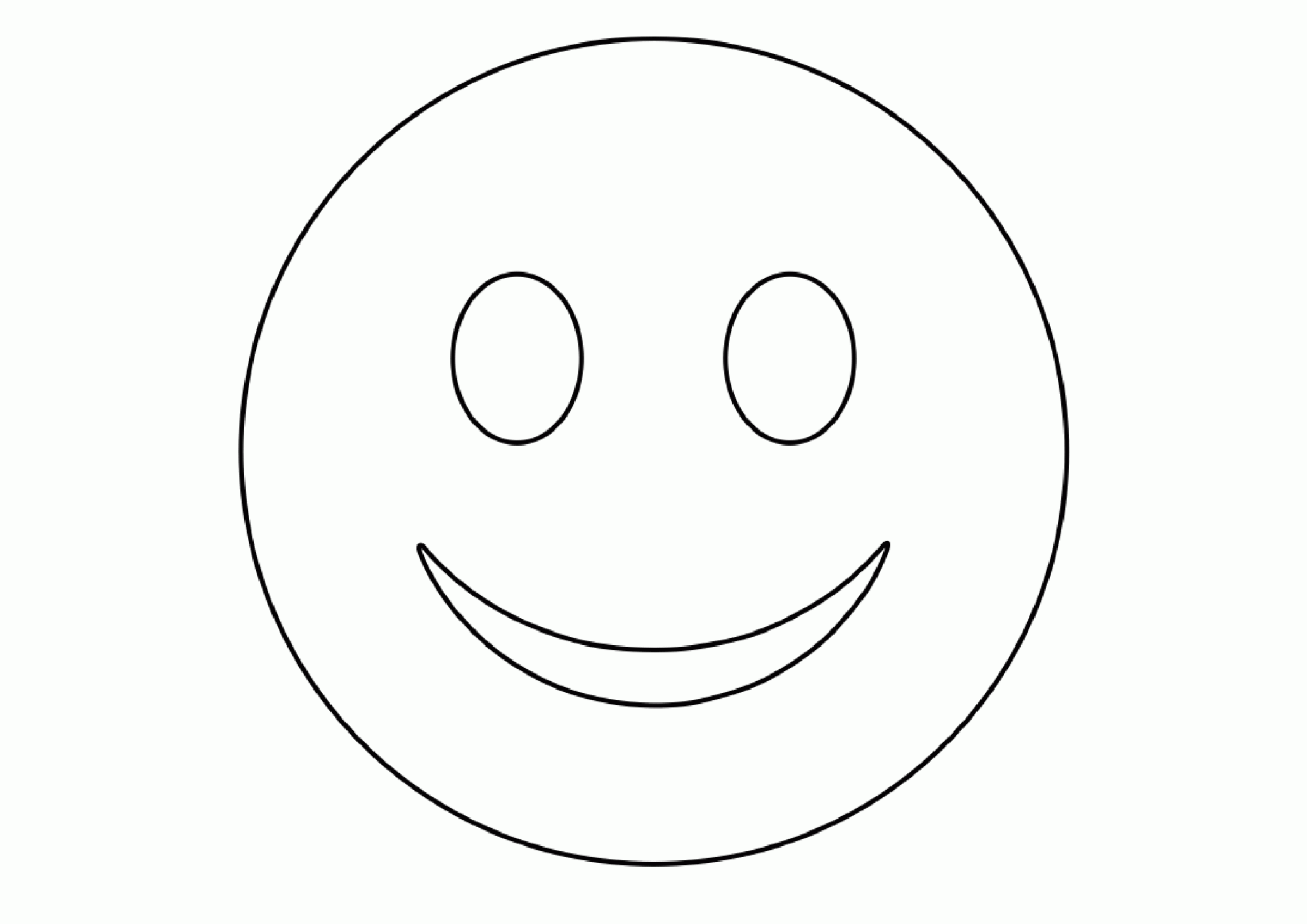 Simple Smiley Face Emoji Coloring Pages