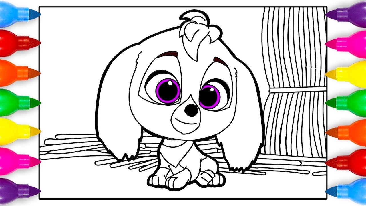 Skye Coloring Pages PAW Patrol The Mighty Movie YouTube