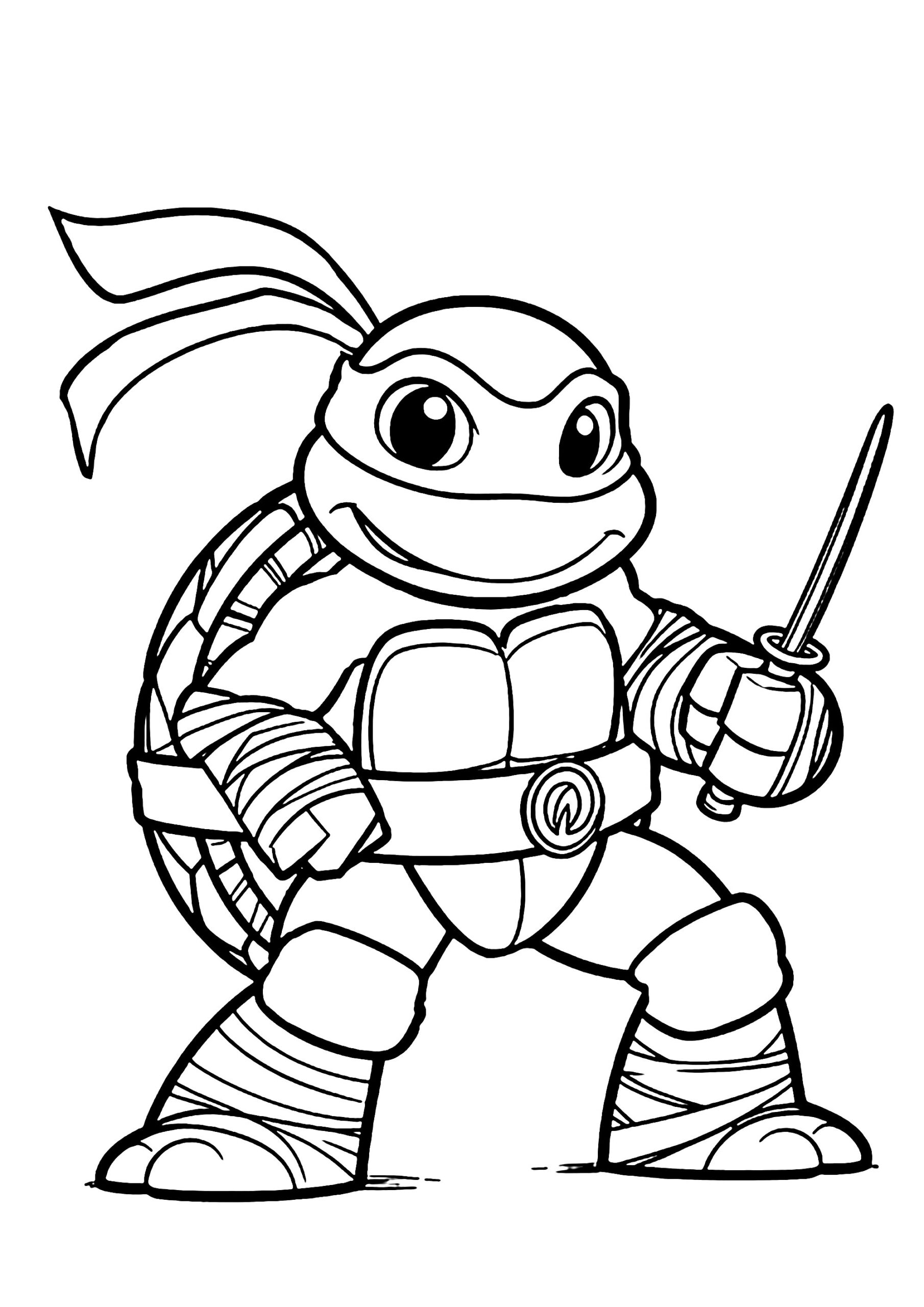 Small Turtle Ninja Turtles Coloring Pages