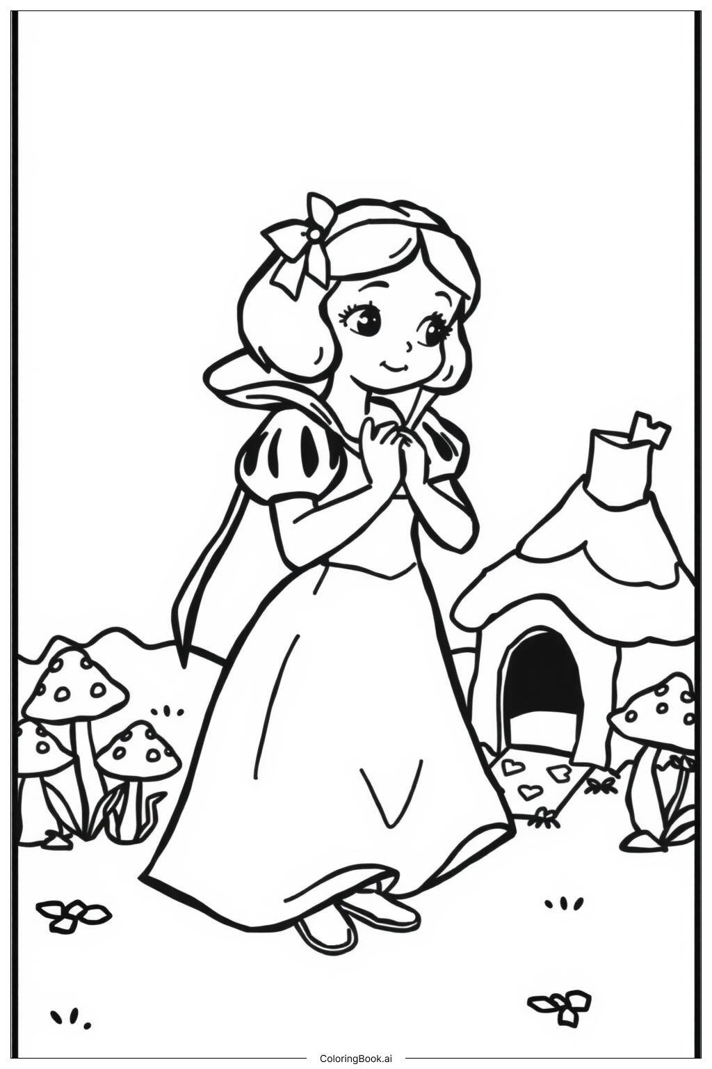 snow white coloring page