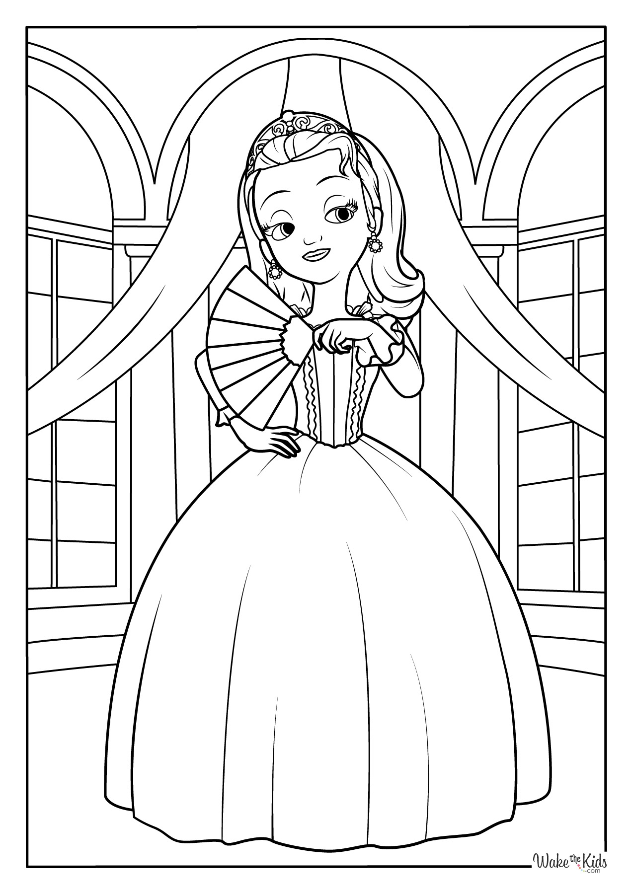 Sofia The First Coloring Pages Free Printable PDFs WakeTheKids