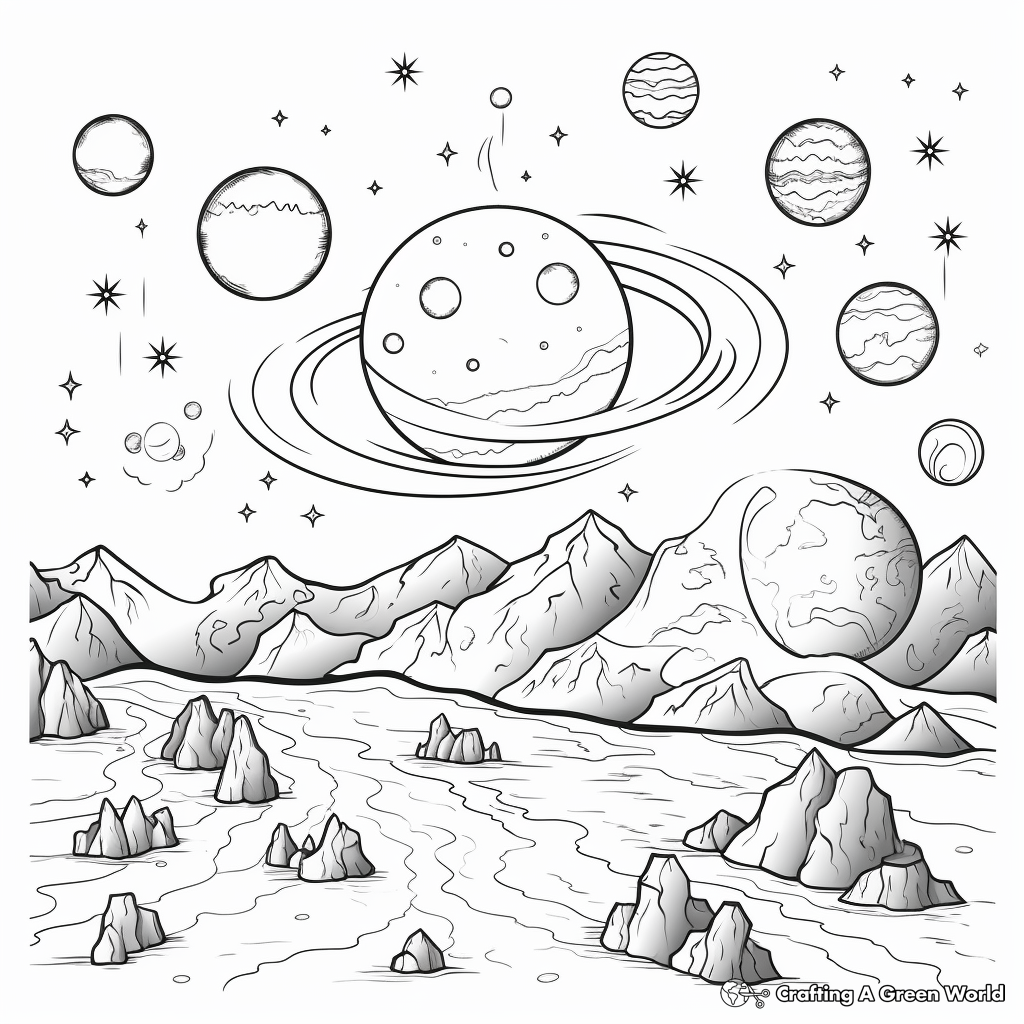 Solar System Coloring Pages Free Printable 