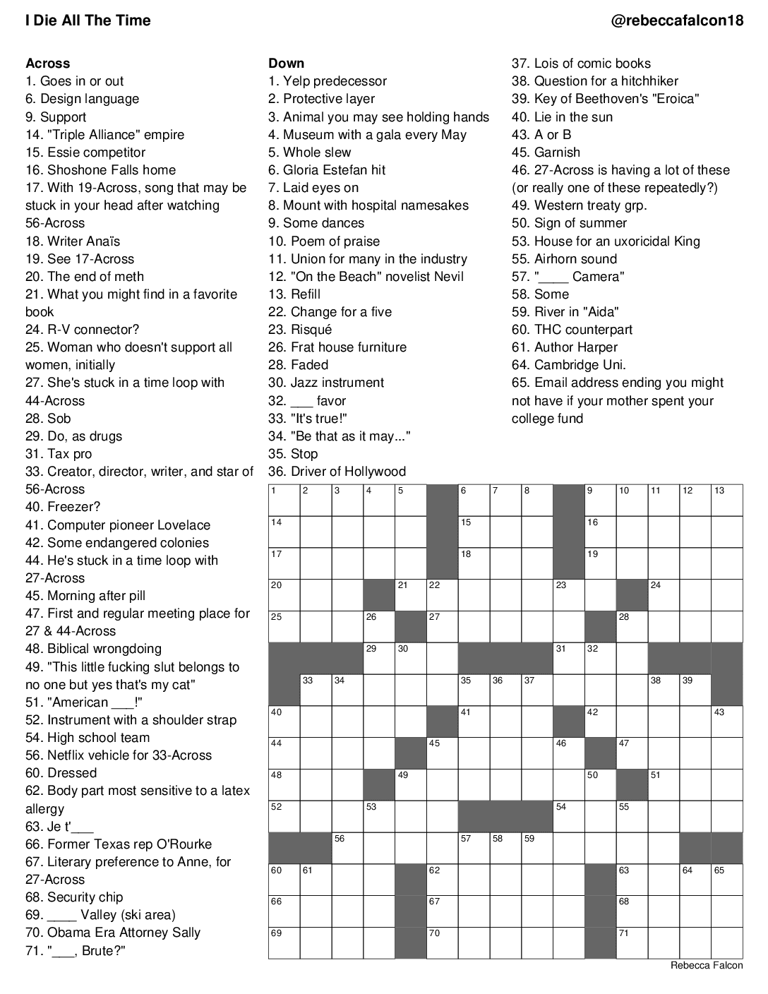 new york times printable crossword
