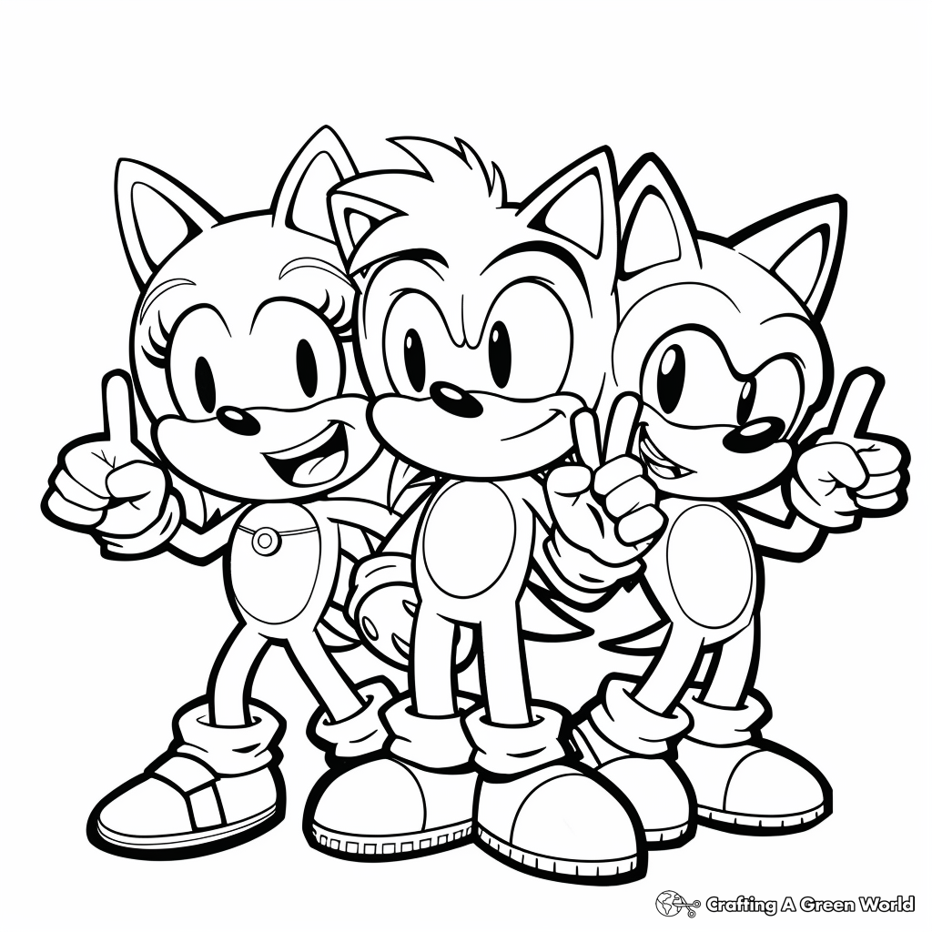 Sonic And Friends Coloring Pages Free Printable 