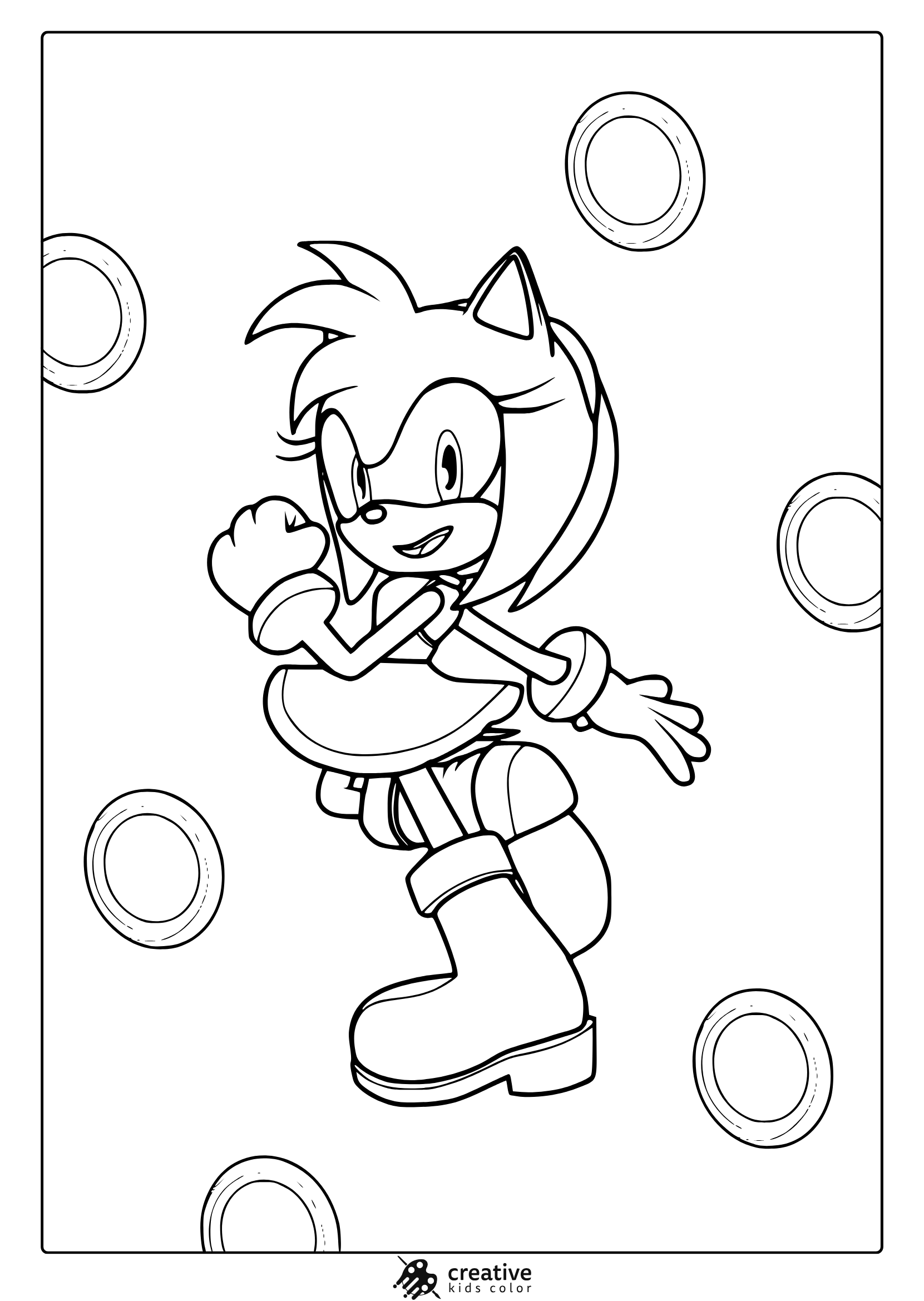 amy sonic coloring pages amy sonic coloring pages