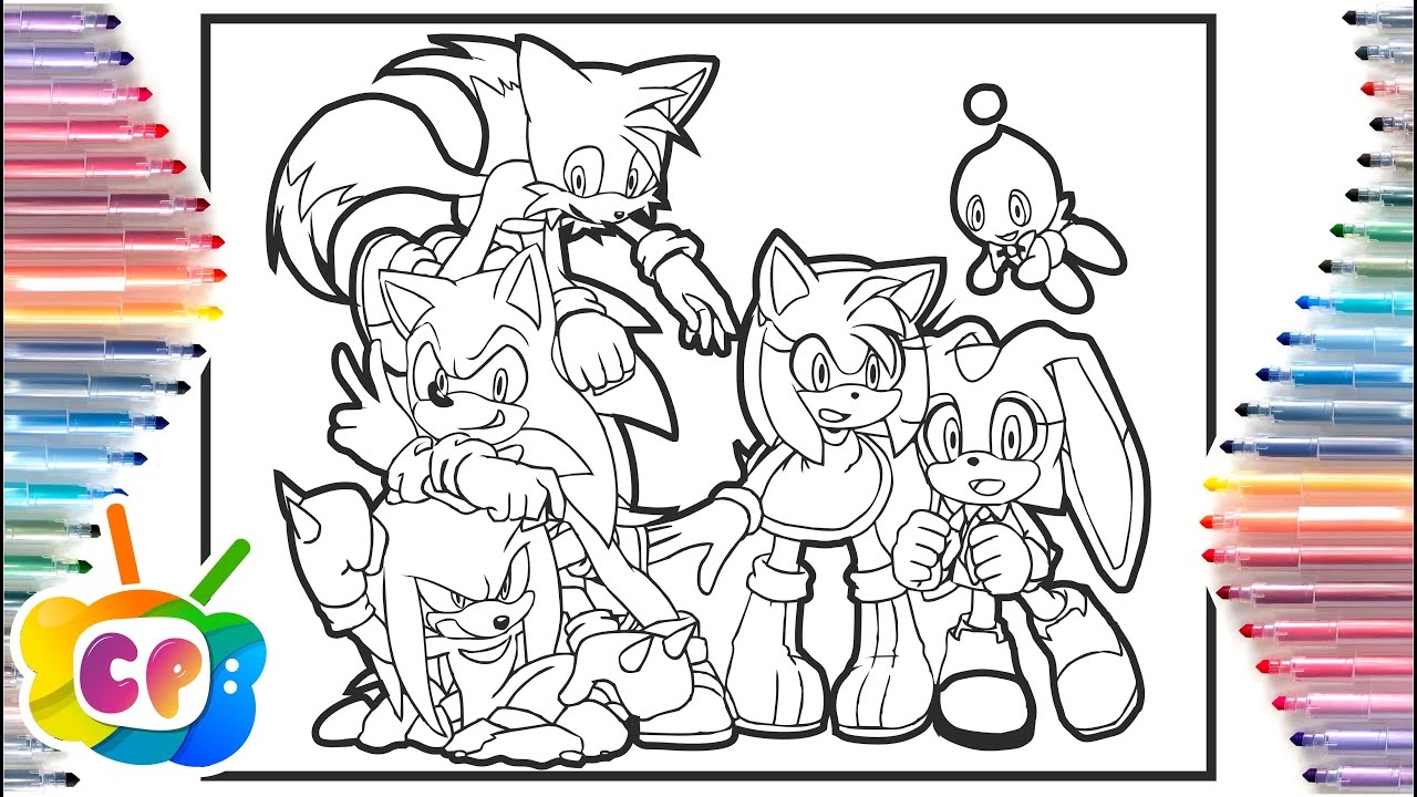 Sonic Coloring Pages Sonic Tails Knuckles Amy Rose Coloring Tobu Candyland NCS Release YouTube