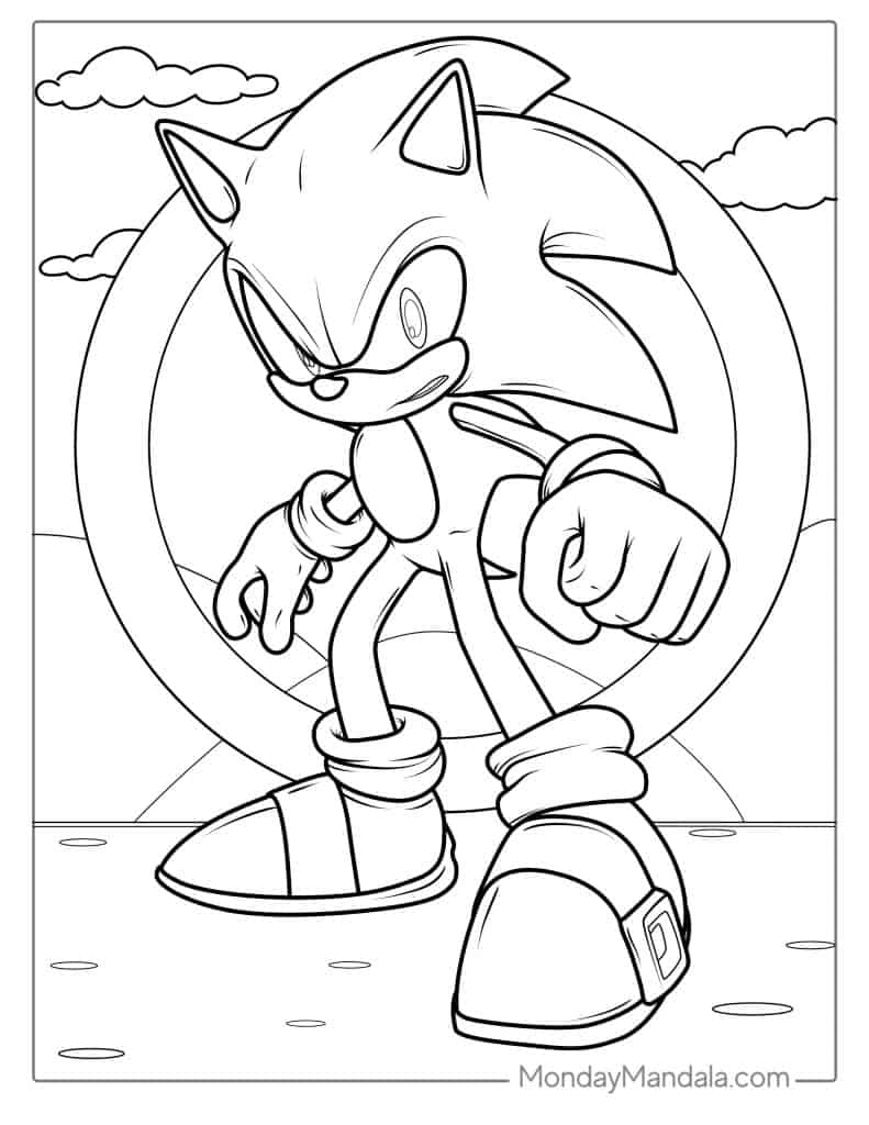 sonic the hedgehog coloring pages