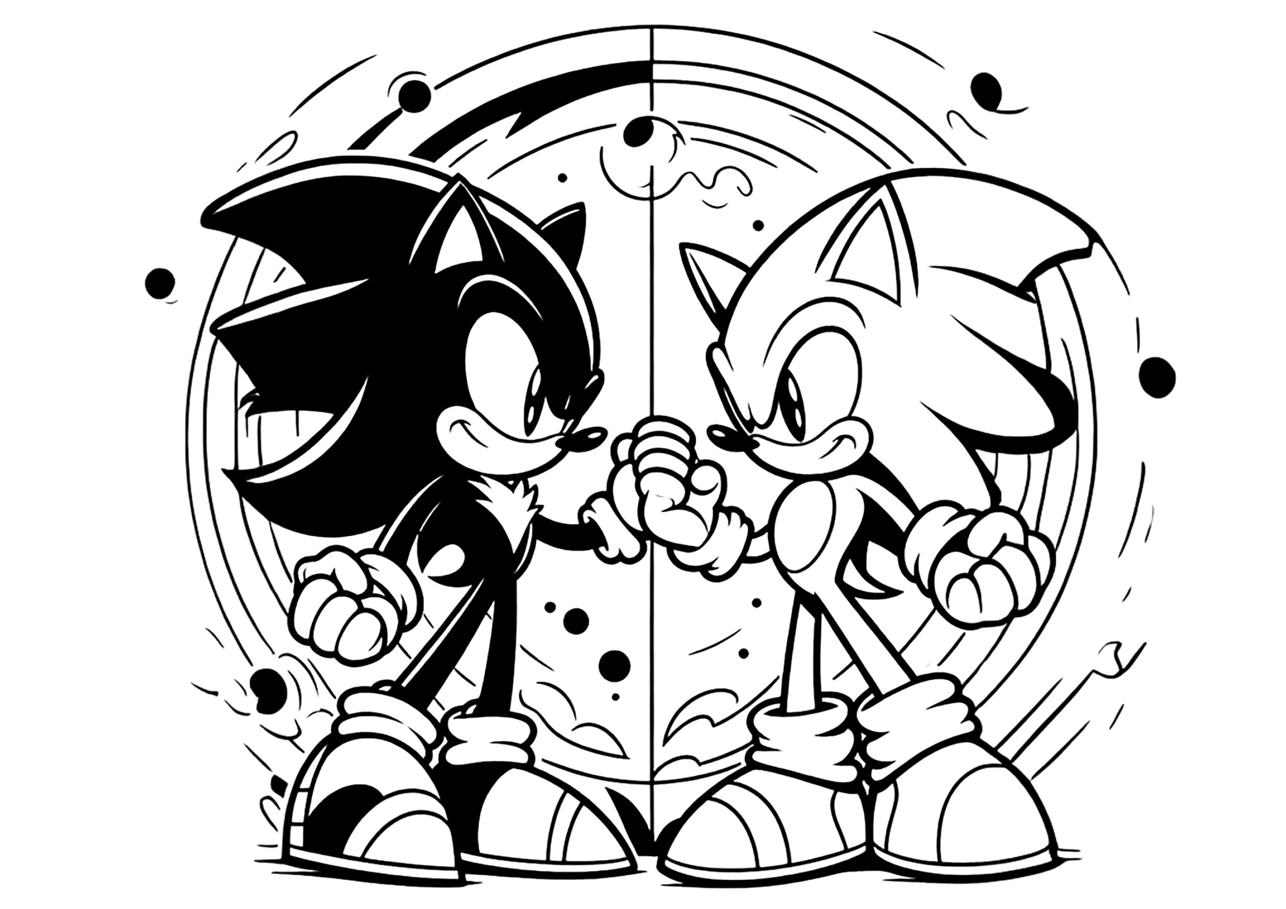 free printable sonic coloring pages