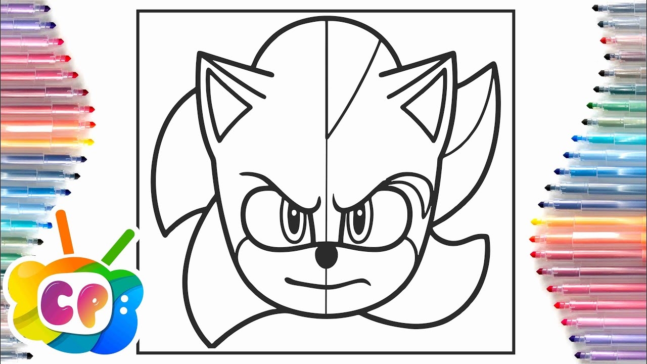 sonic and shadow coloring page