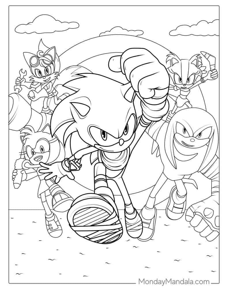 Sonic The Hedgehog 2 Coloring Pages For Kids Free And Sonic Books