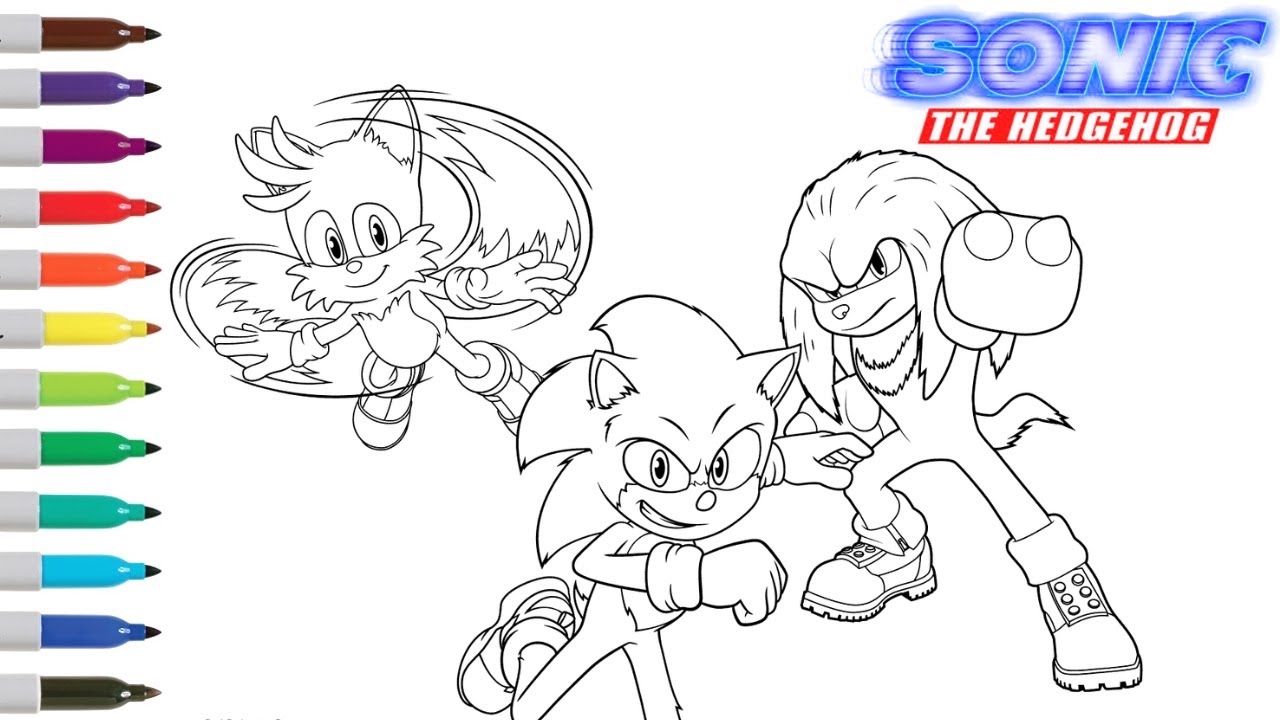 sonic 2 coloring pages