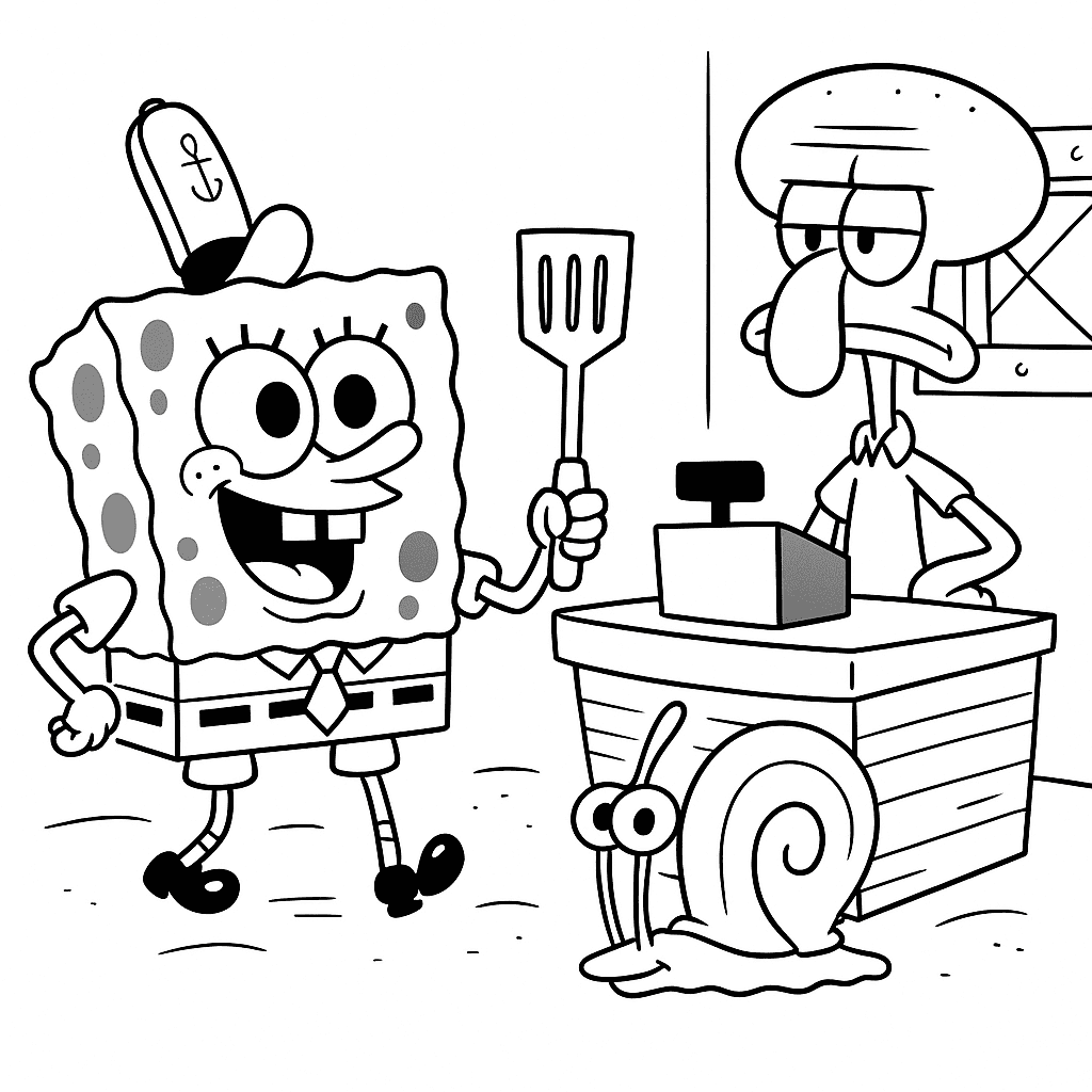 coloring sheets of spongebob