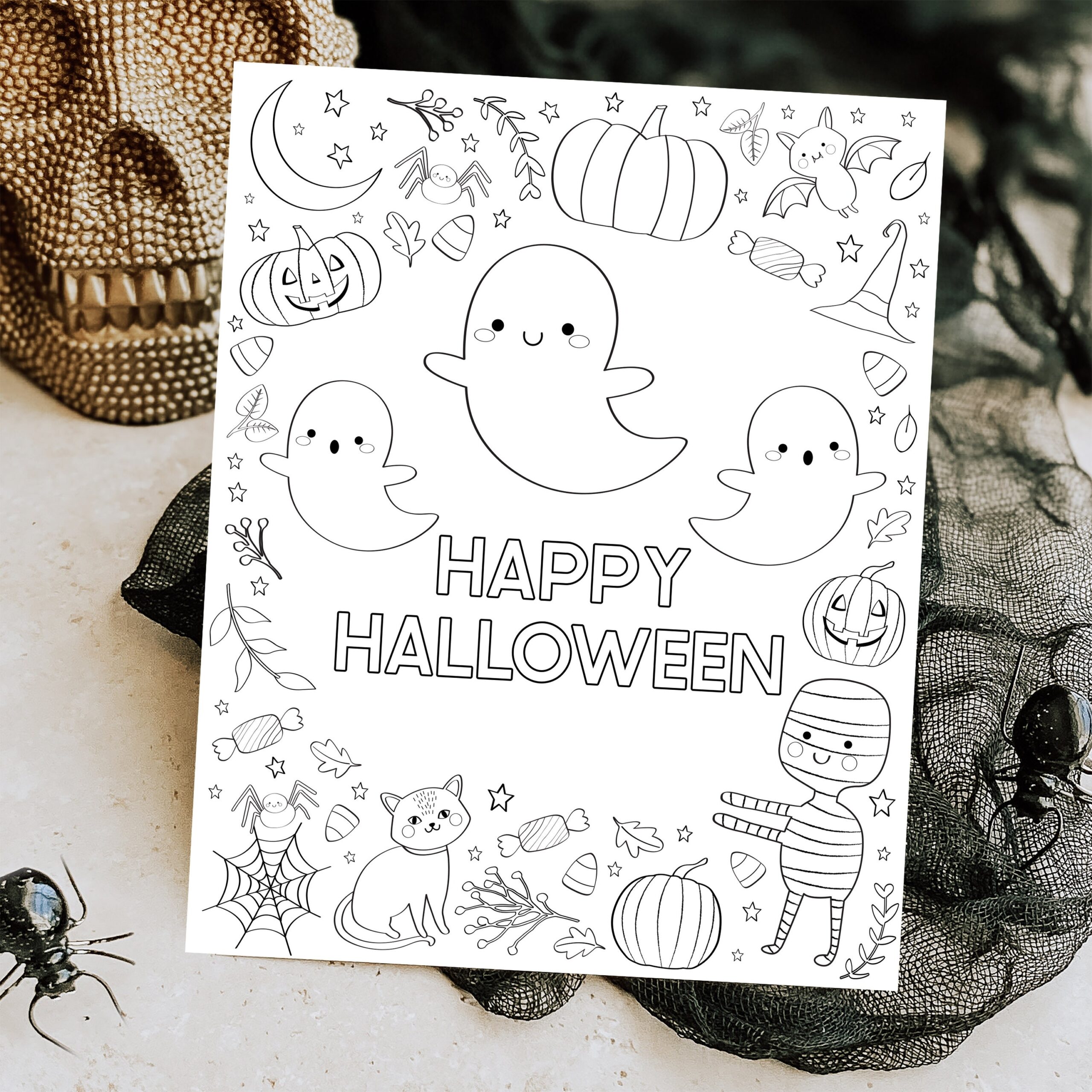 cute coloring pages halloween