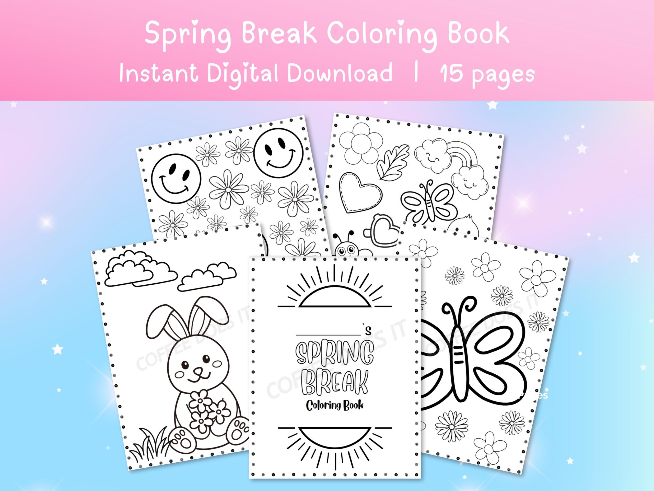 spring break coloring pages