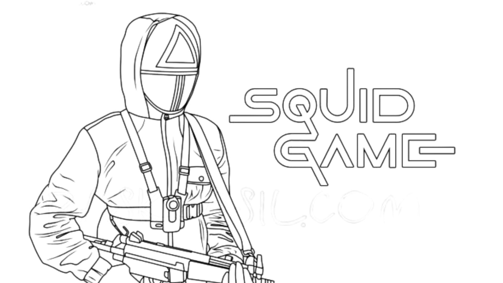 squid games coloring pages