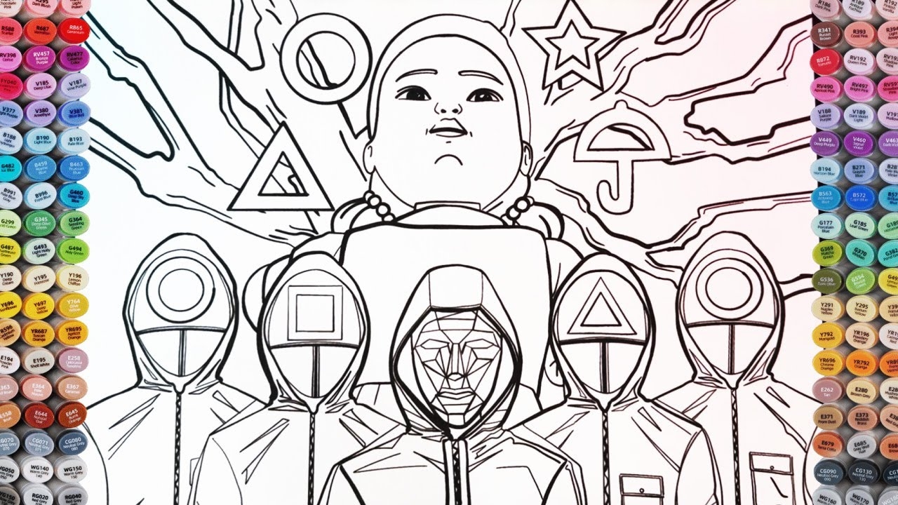 SQUID GAME Coloring Page LET S DO IT TOGETHER YouTube