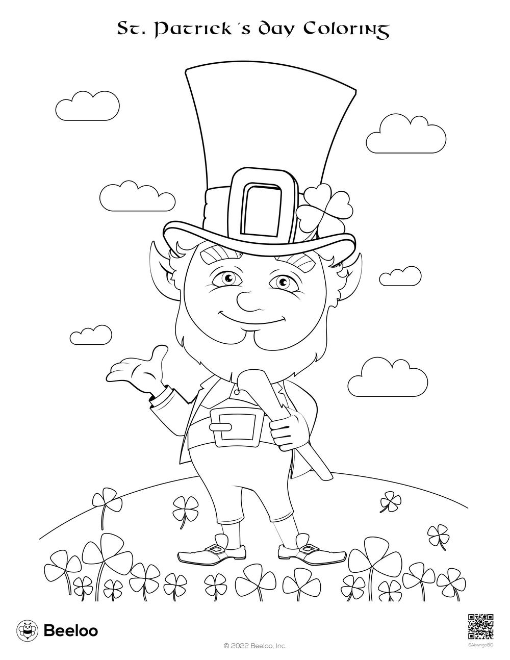 St Patrick s Day themed Coloring Pages Beeloo Printable Crafts And Activities For Kids