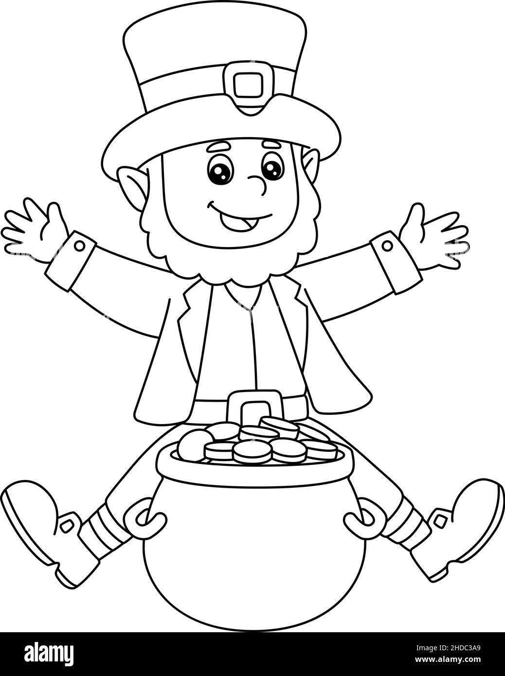 coloring pages of a leprechaun