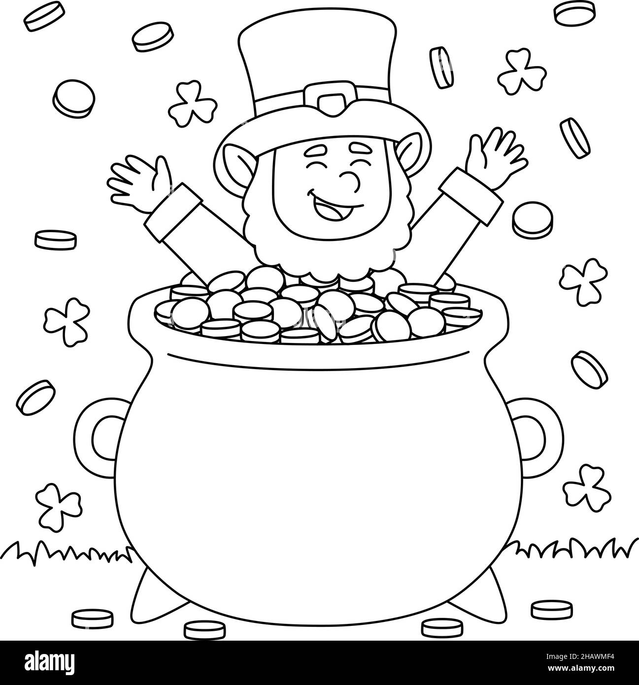 st patrick coloring page
