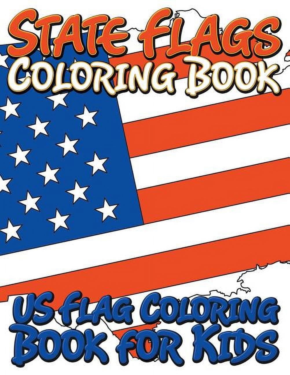 State Flags Coloring Book Coloring Book For Kids Paperback Walmart
