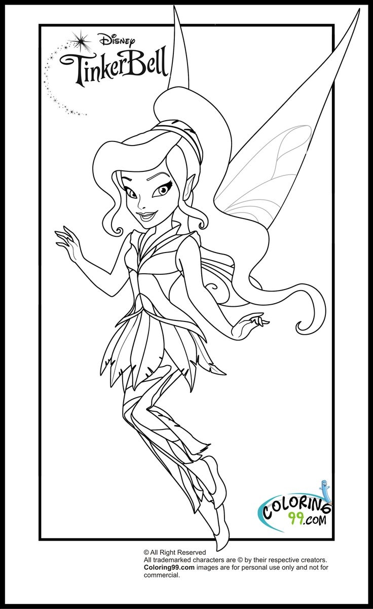 tinker bell coloring pages