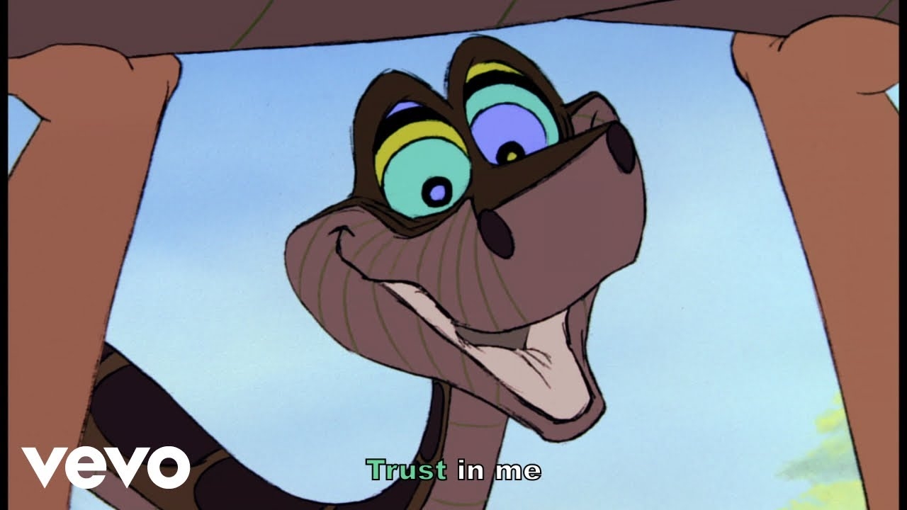 Sterling Holloway Trust In Me The Python s Song From The Jungle Book Sing Along YouTube