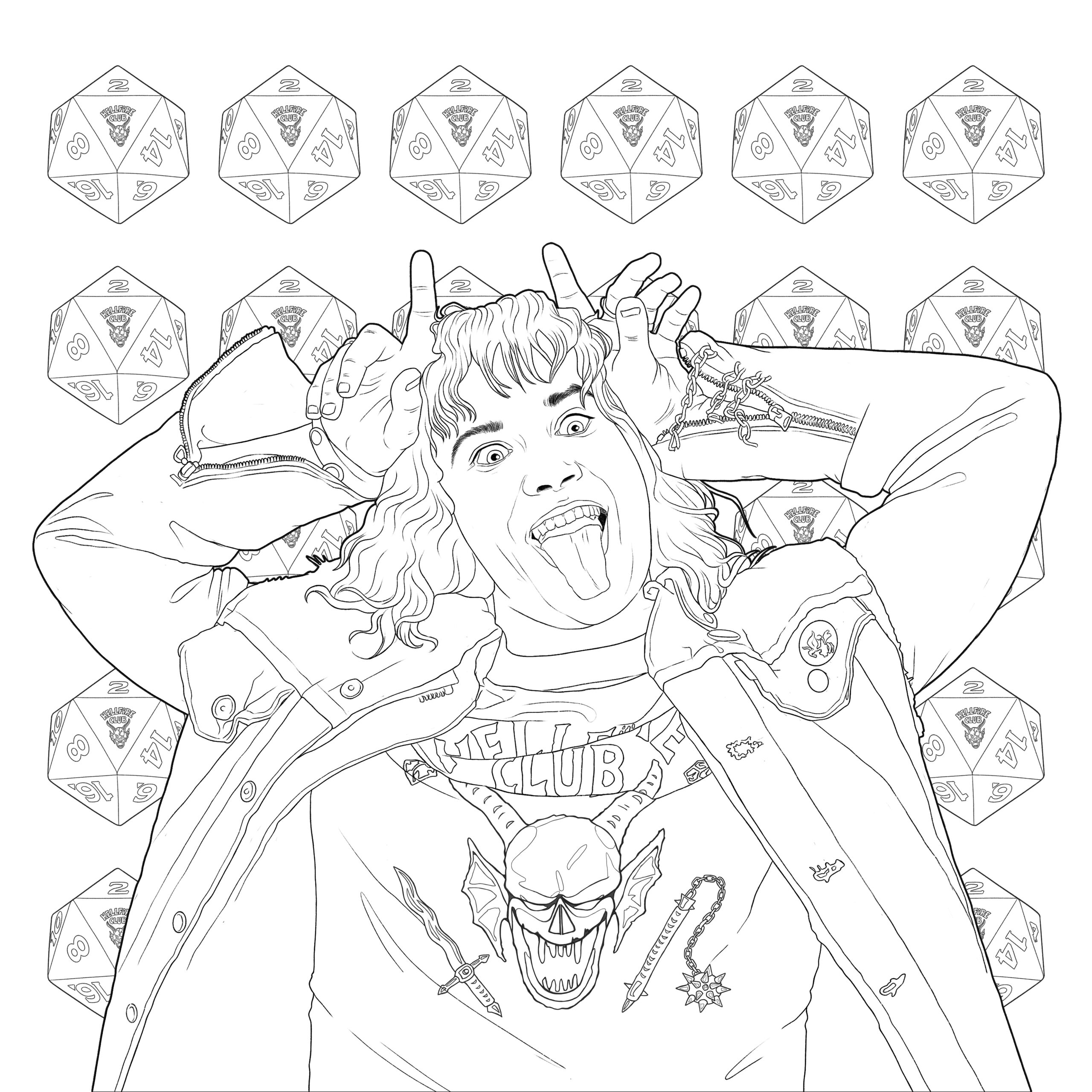 stranger things coloring pages