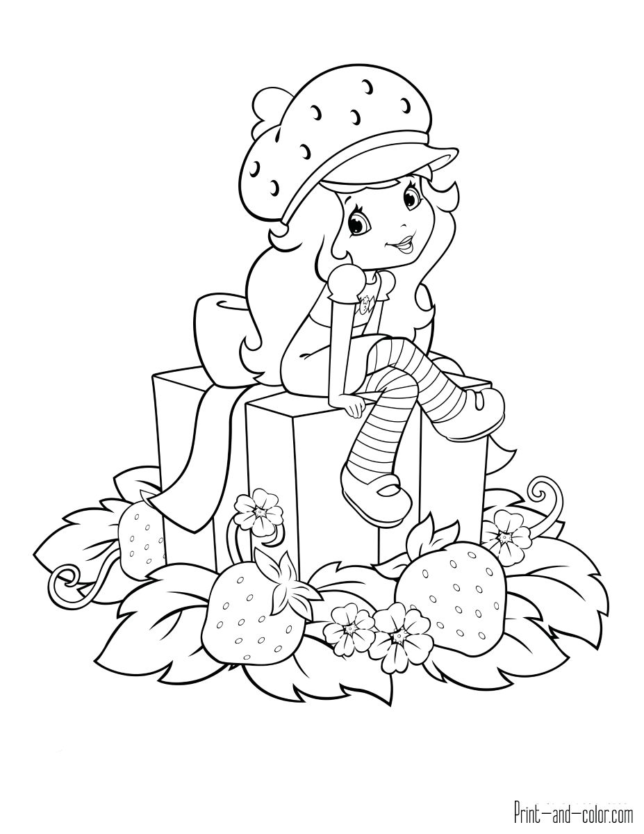 coloring sheets strawberry shortcake
