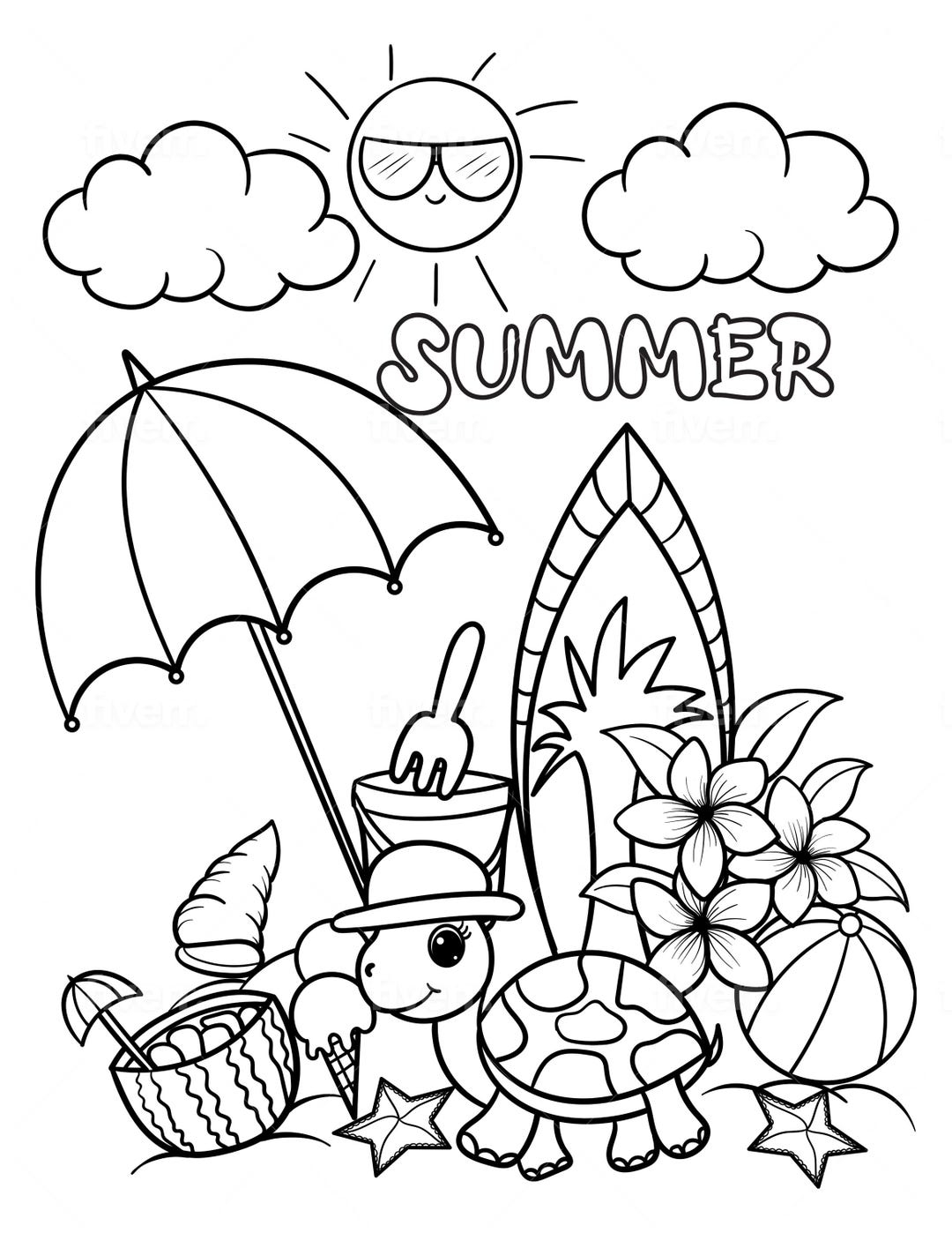 free printable coloring pages summer