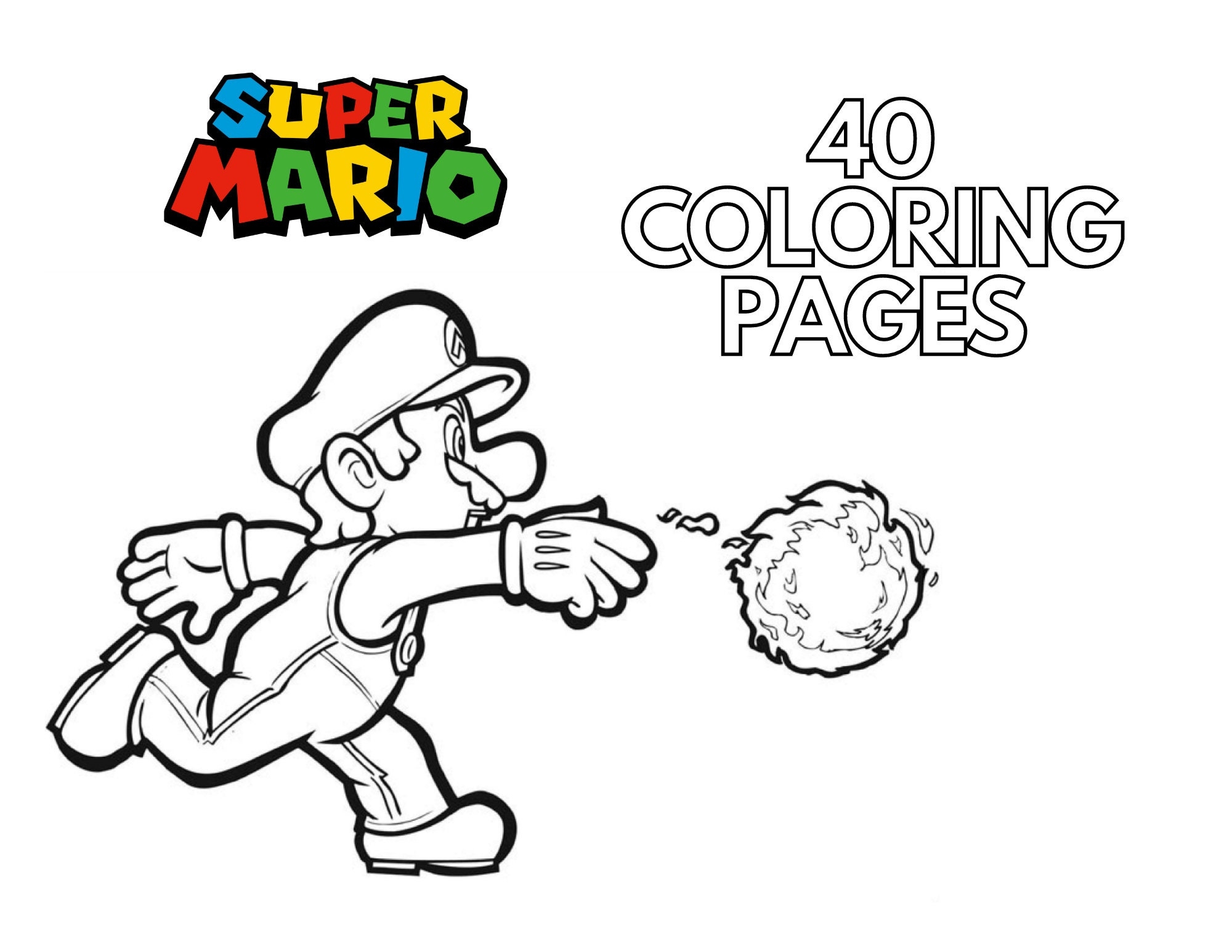 mario brothers coloring pages