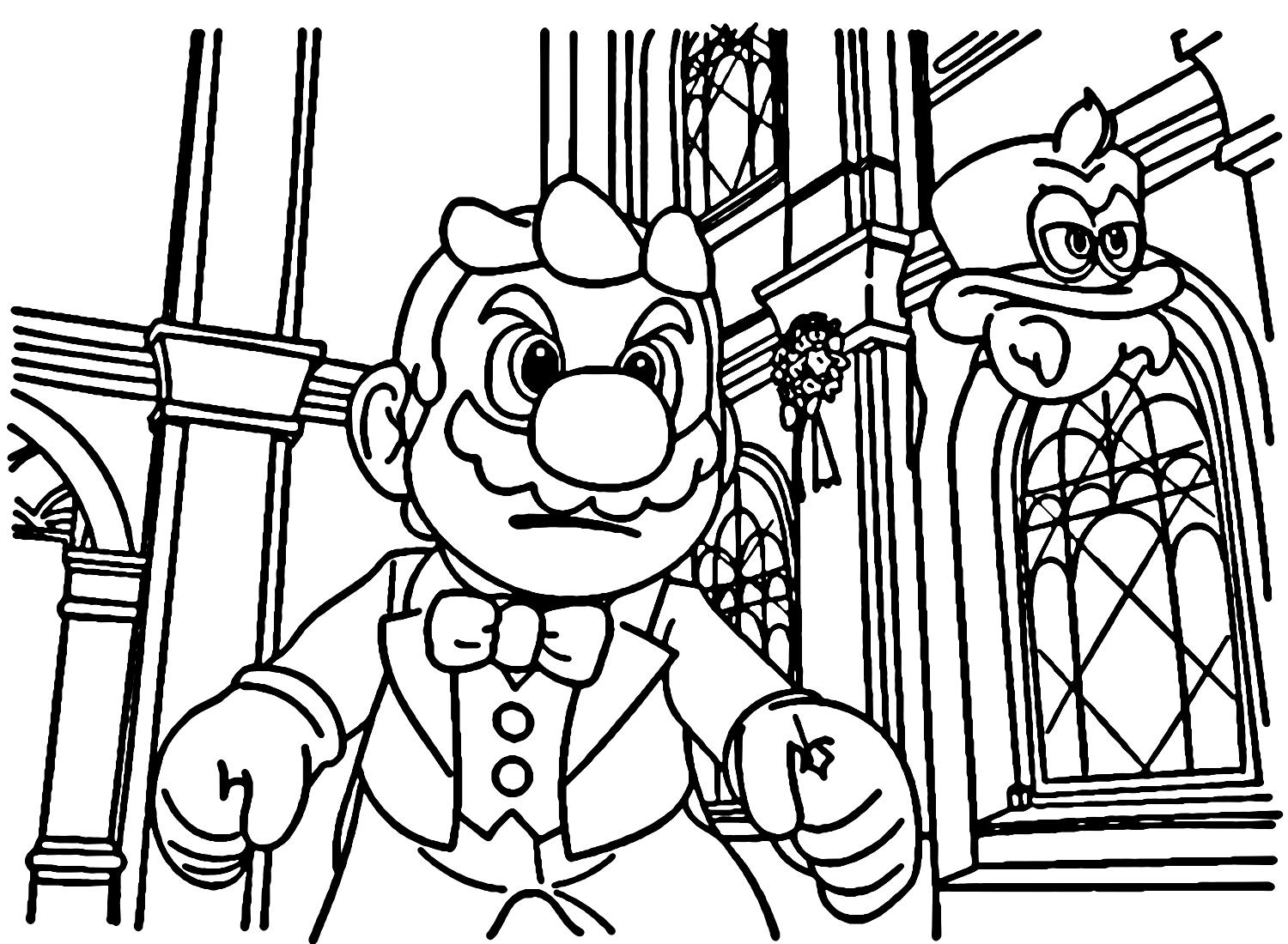 Super Mario Odyssey Printable Super Mario Odyssey Coloring Page Cappy Super Mario Odyssey Mario