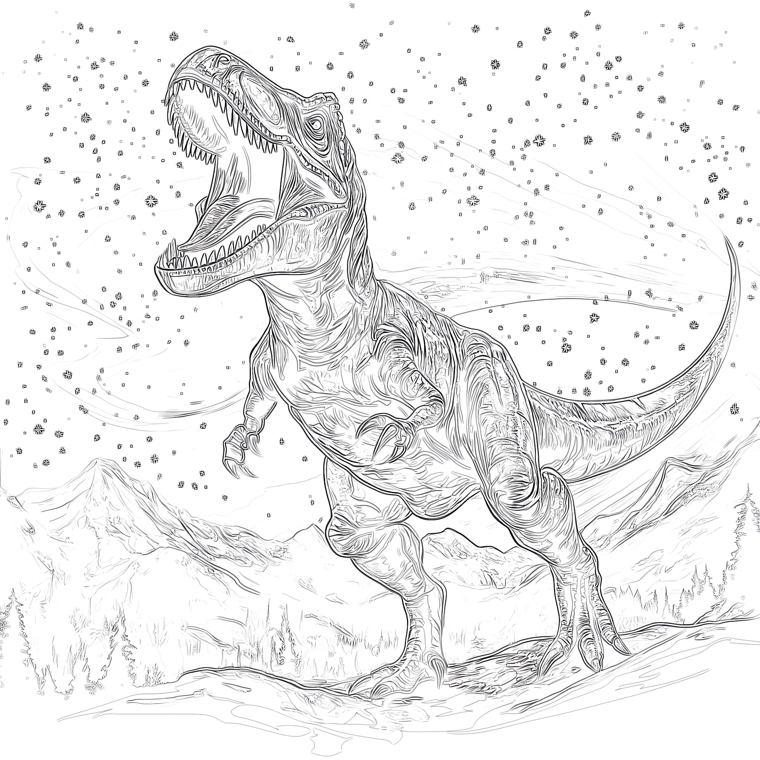 T Rex Picture To Print Coloring Pages Mimi Panda