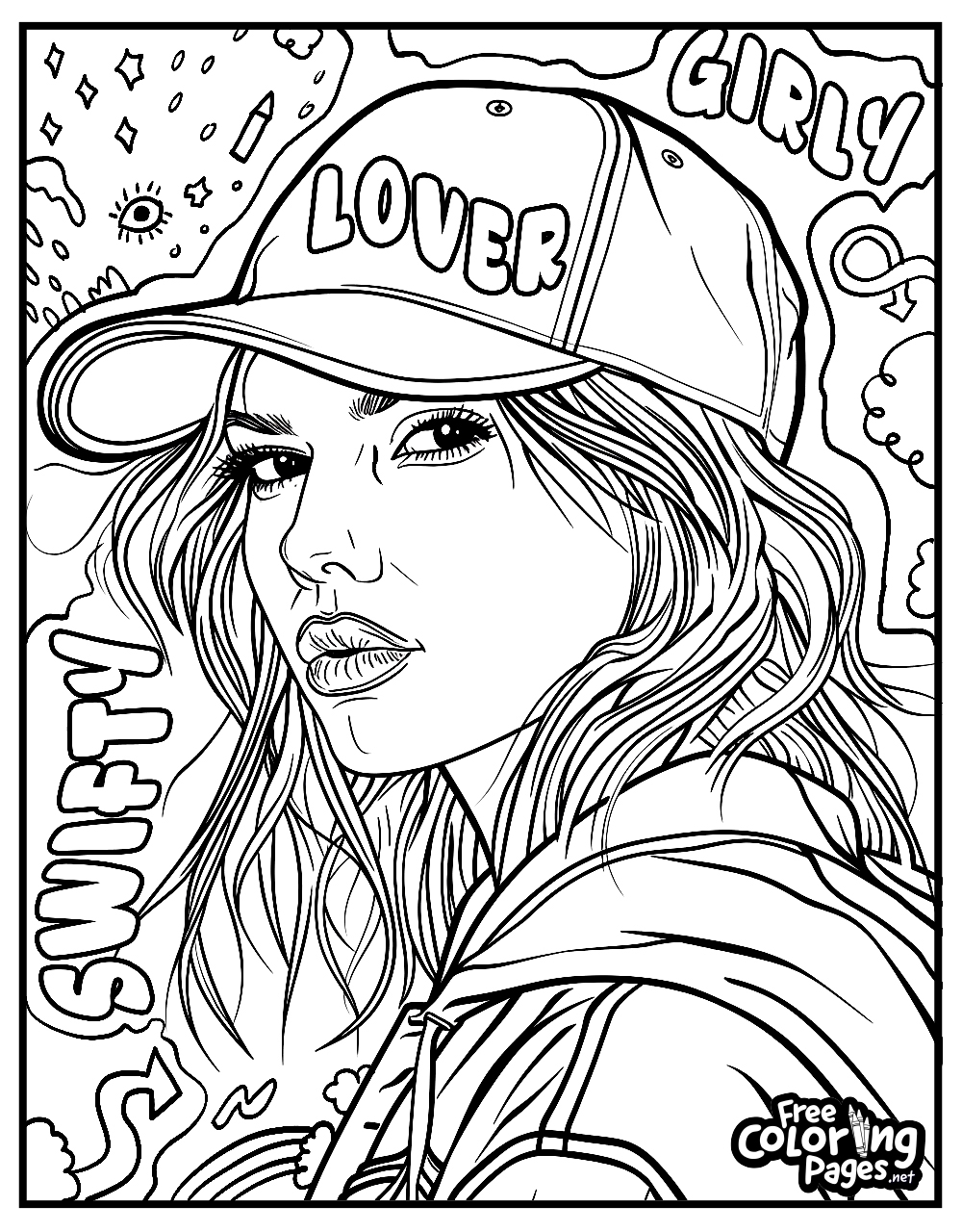 taylor swift printable coloring pages