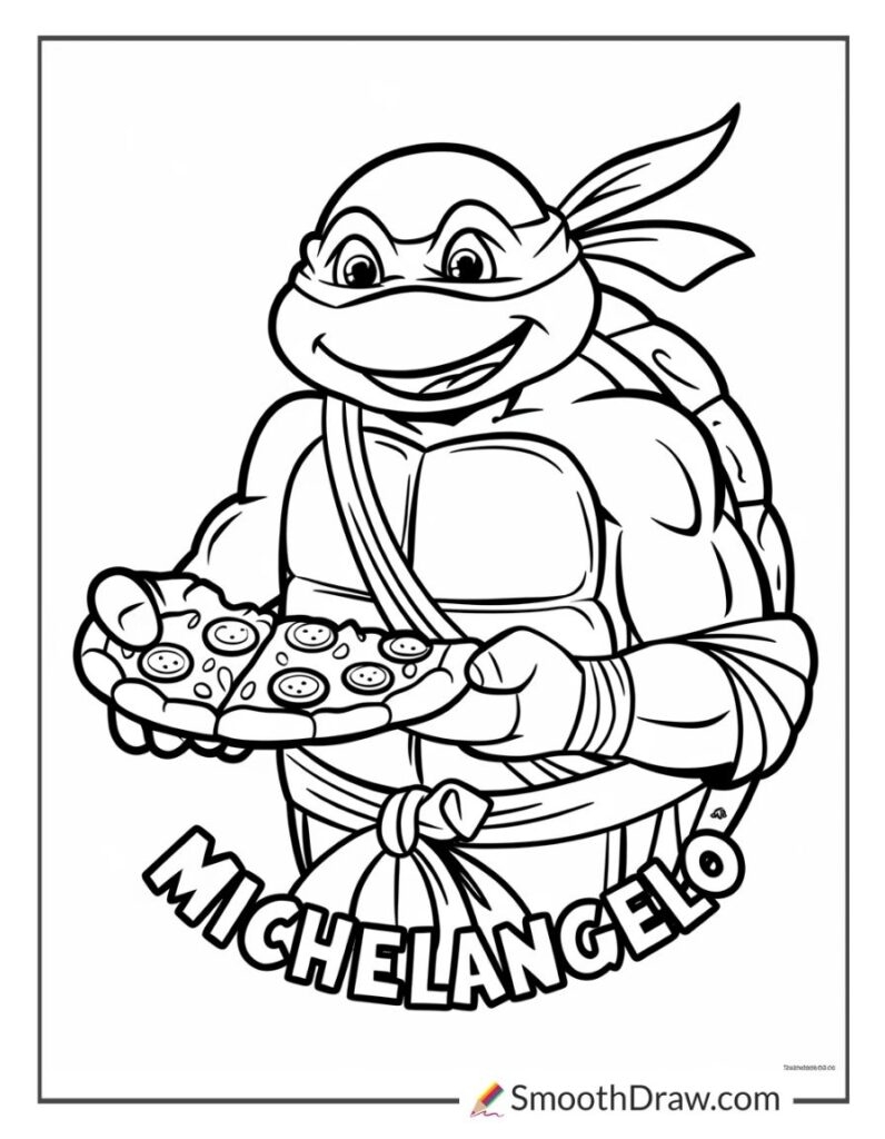 Teenage Mutant Ninja Turtle Coloring Pages Smooth Draw