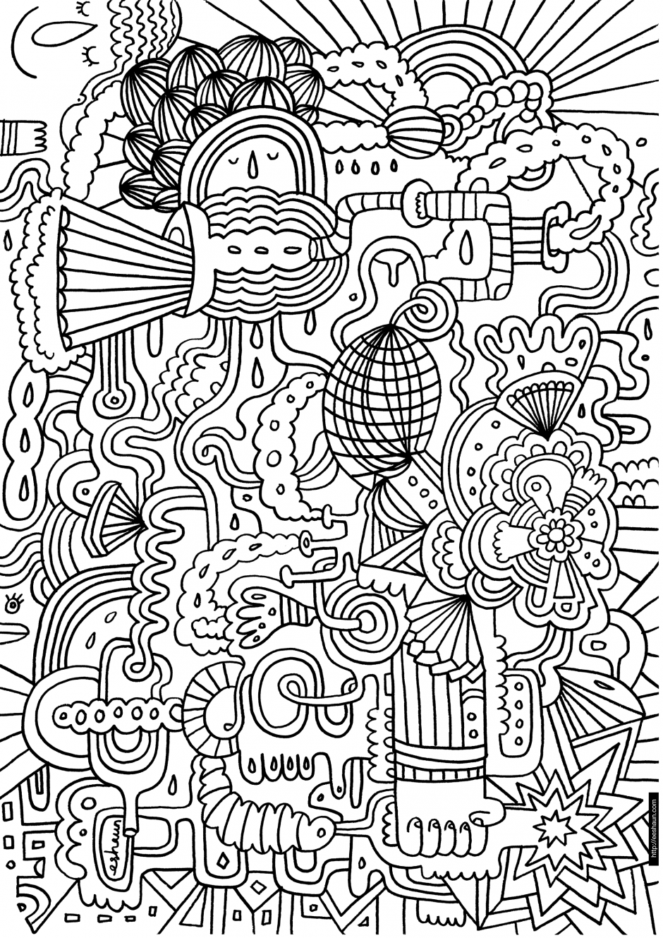 coloring page for teens