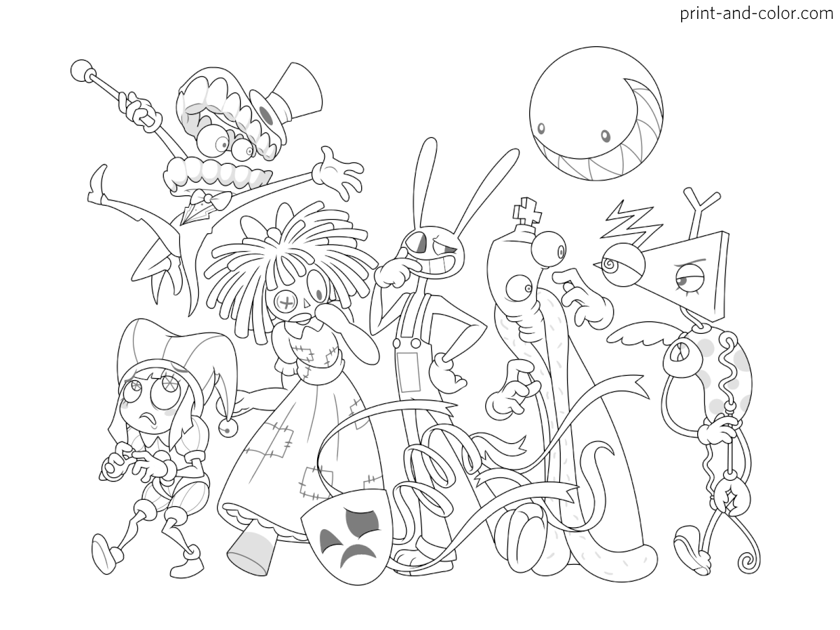 The Amazing Digital Circus Coloring Pages Print And Color
