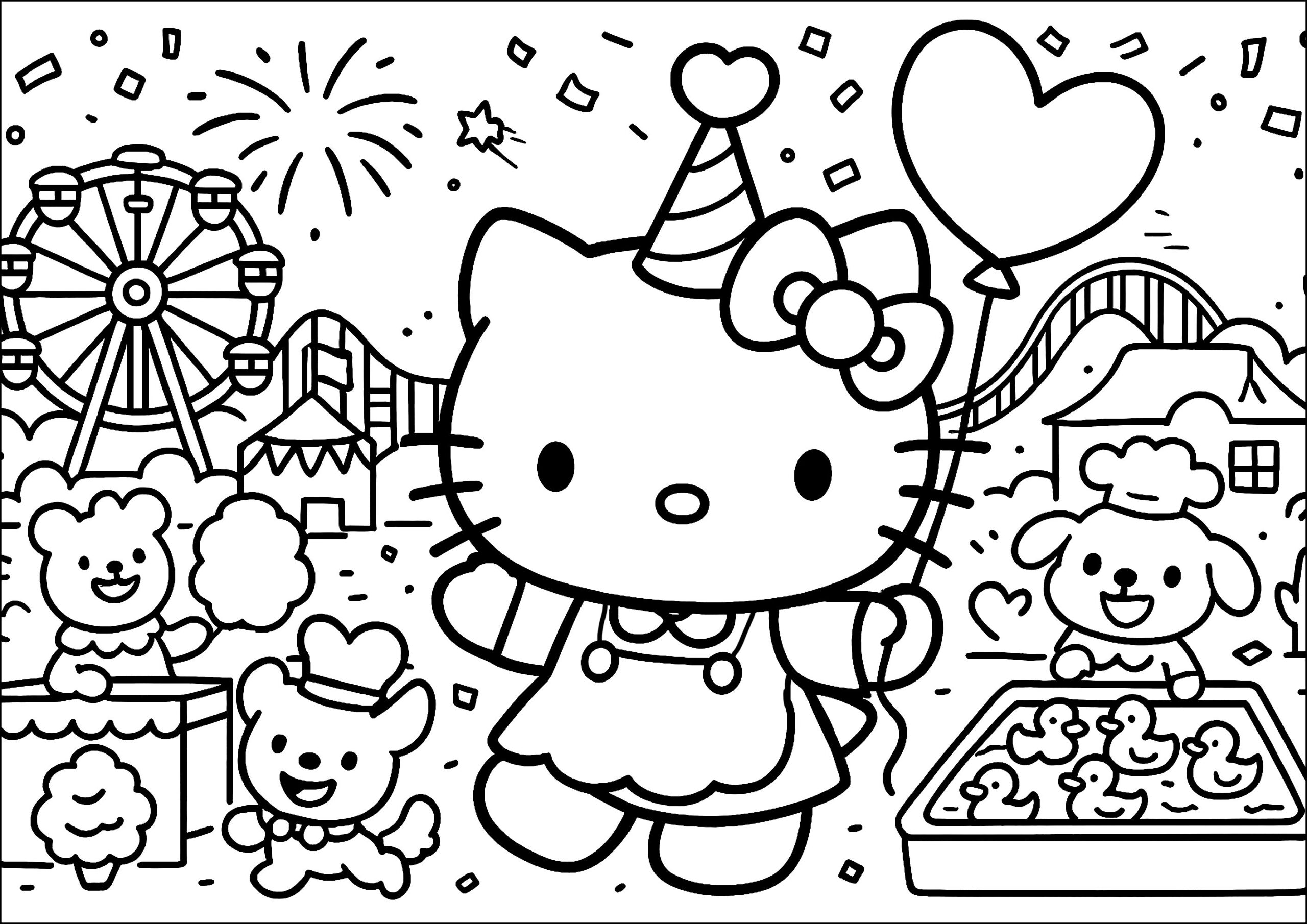 hello kitty printable coloring pages