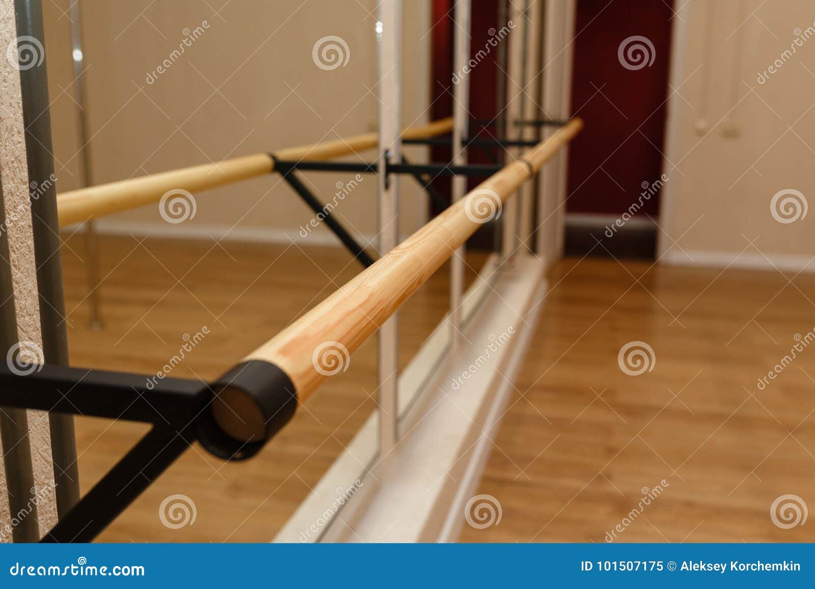 handrail in a ballet studio