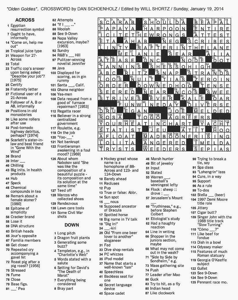 The New York Times Crossword In Gothic