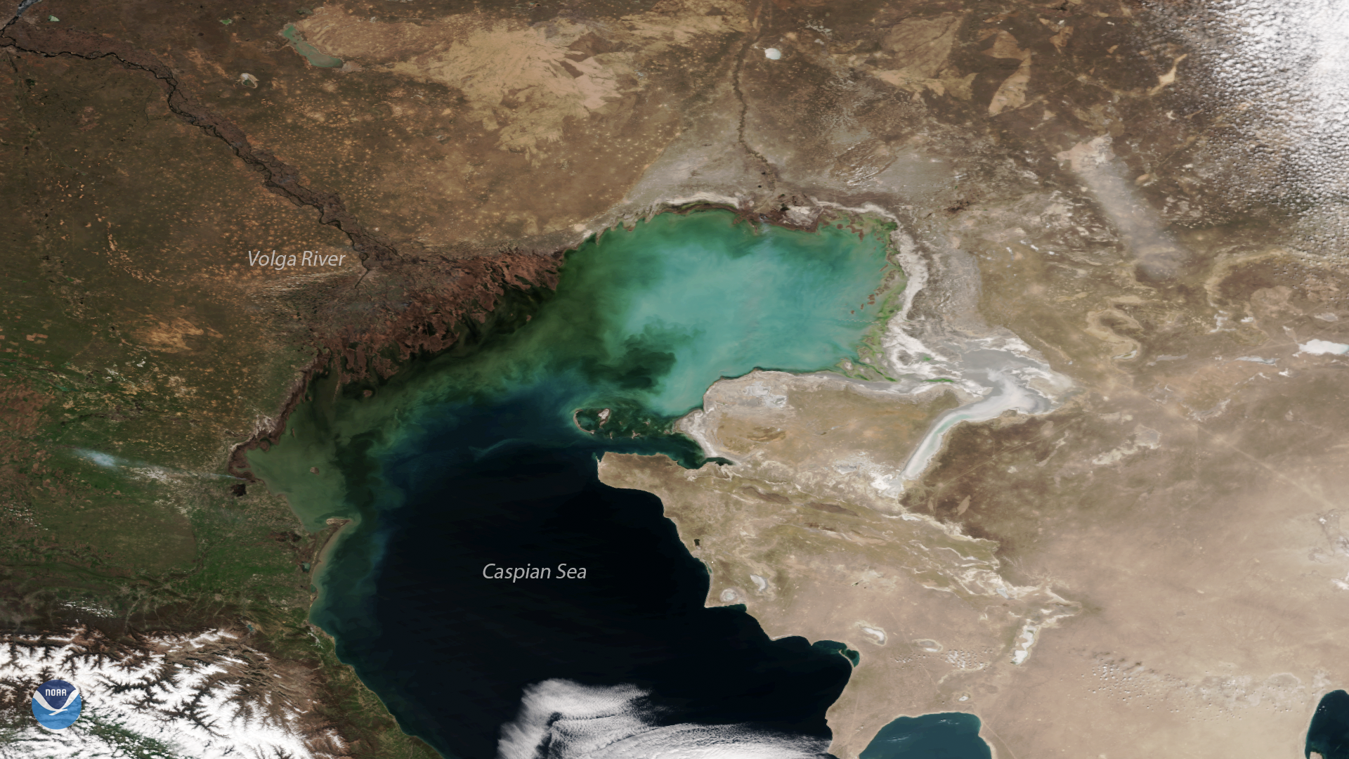 The Volga River Delta And Northern Caspian Sea NESDIS National Environmental Satellite Data And Information Service