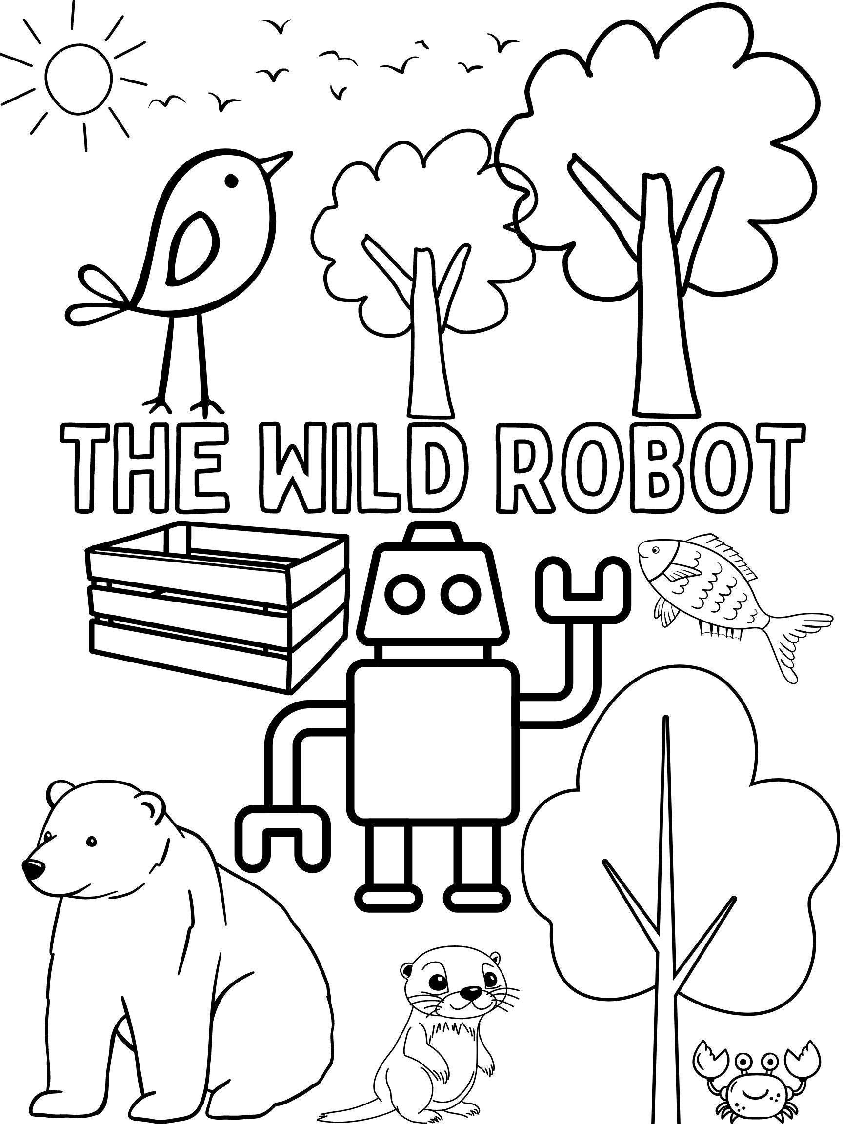 The Wild Robot Coloring Page Etsy