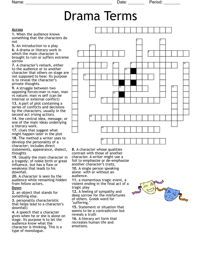 Theatre 1 Crossword WordMint