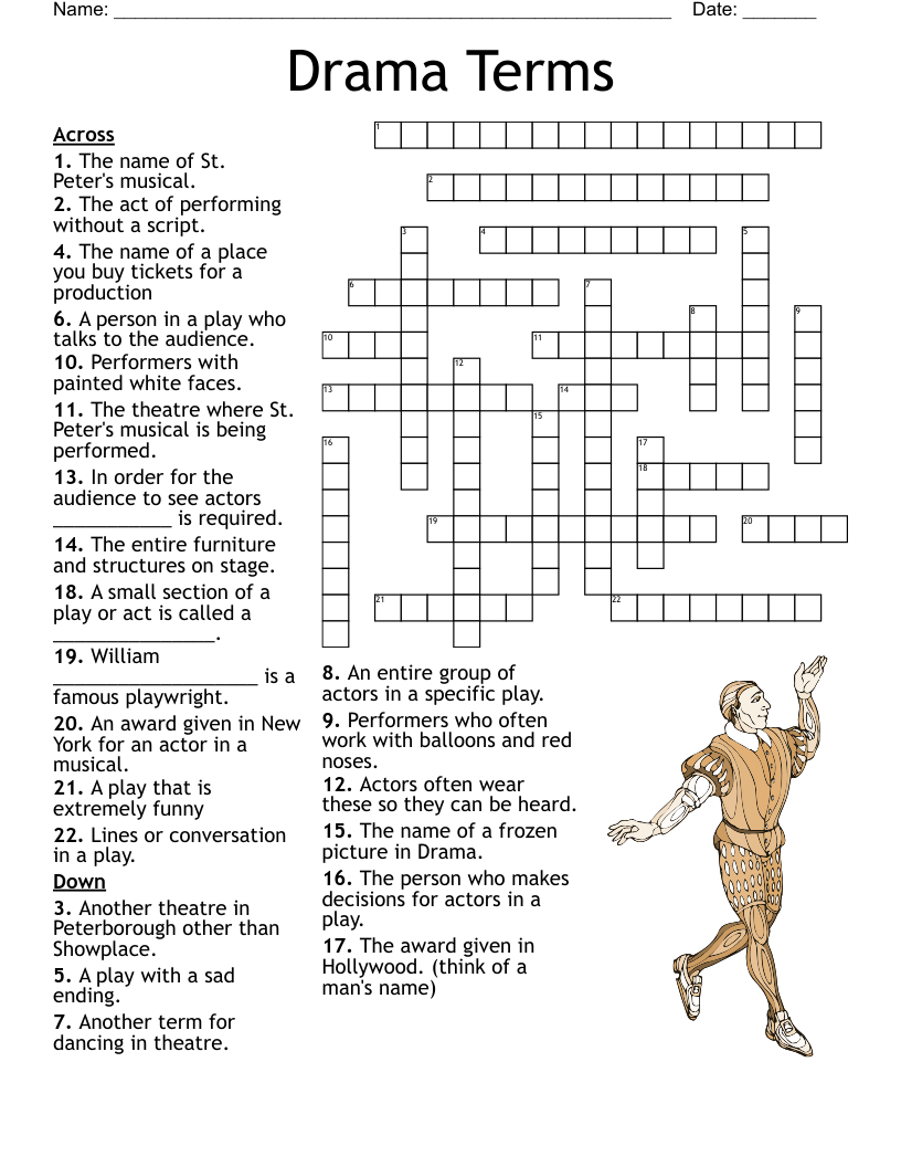 Theatre 1 Crossword WordMint