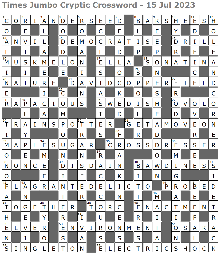 tolkien monster crossword clue