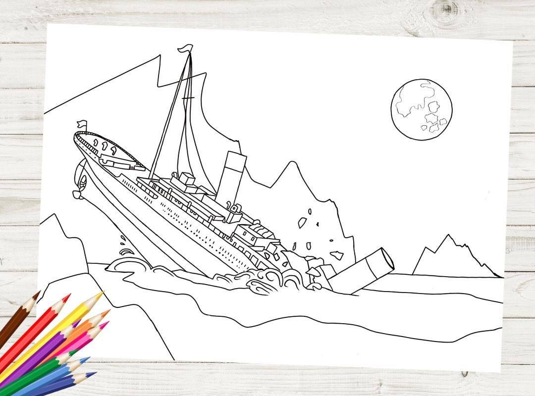 coloring pages of titanic