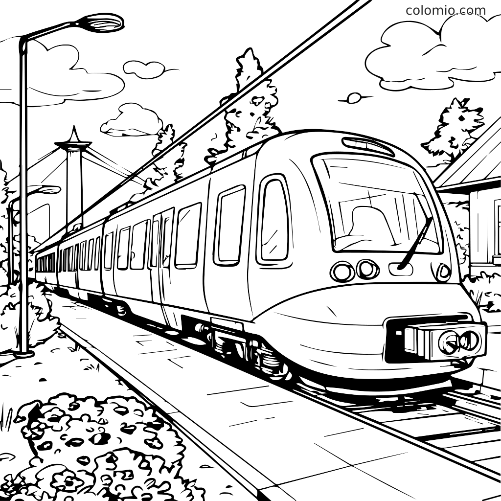 train printable coloring pages