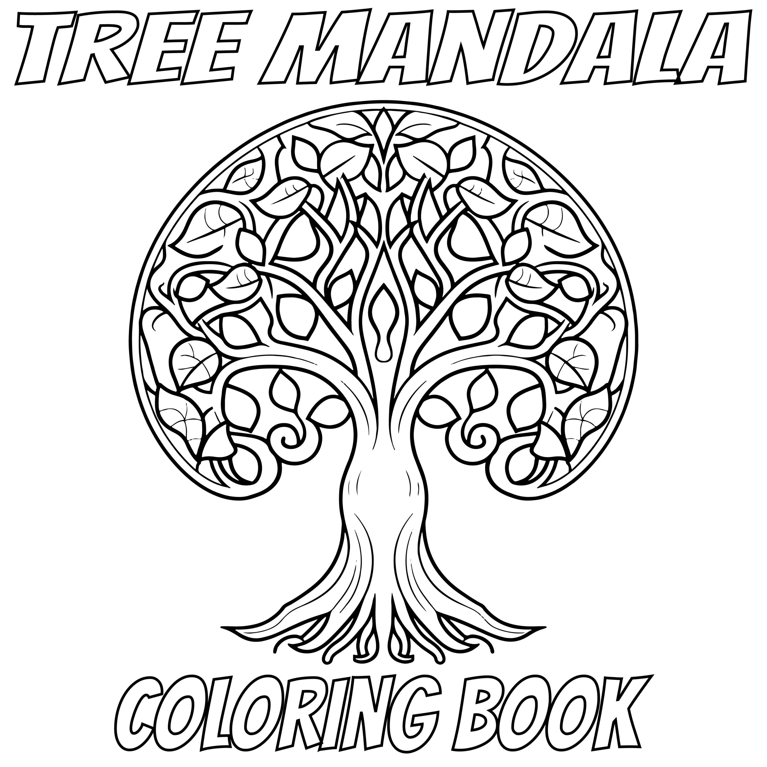 coloring book pages trees