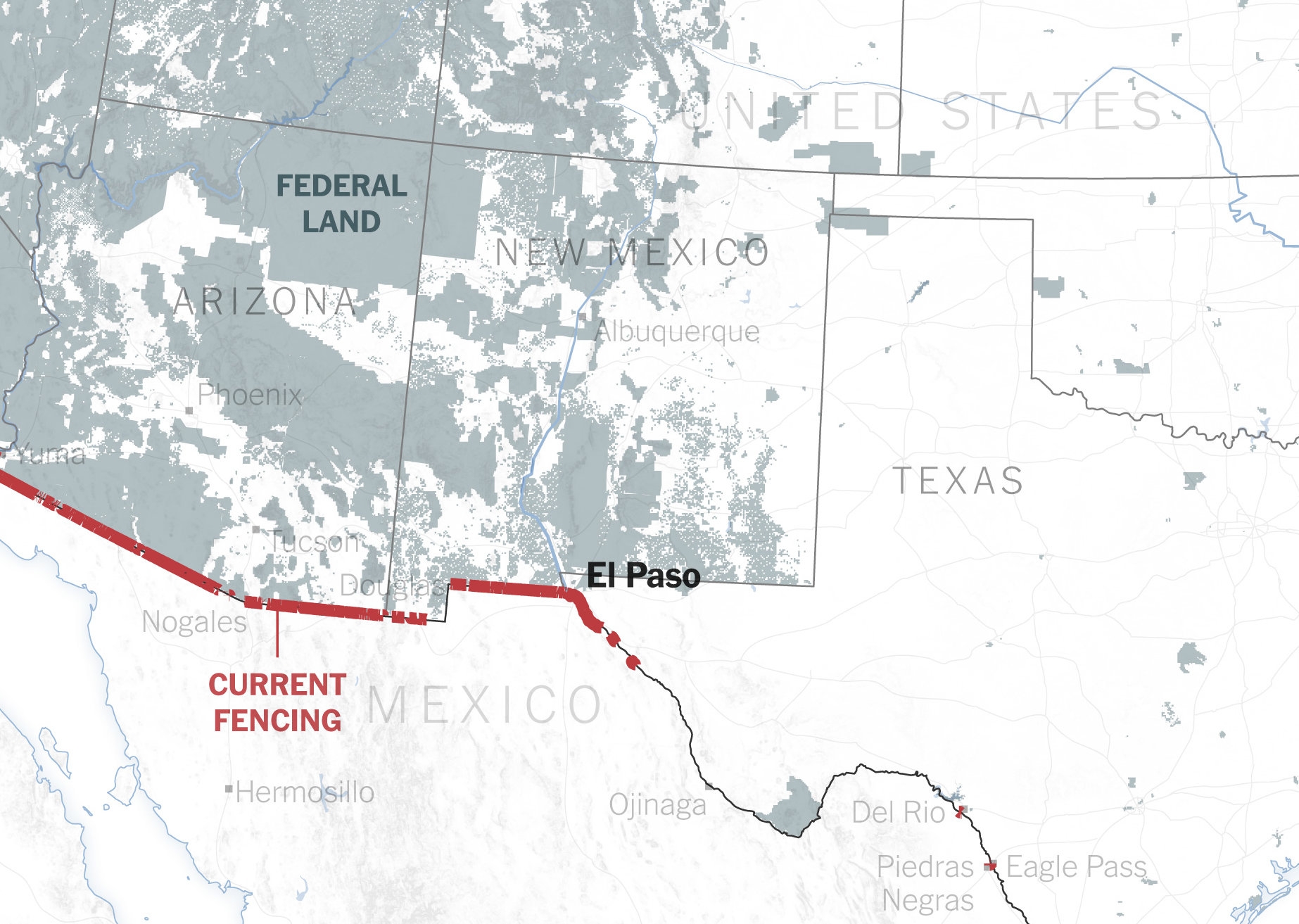 Trump Wants A Border Wall See What s In Place Already The New York Times