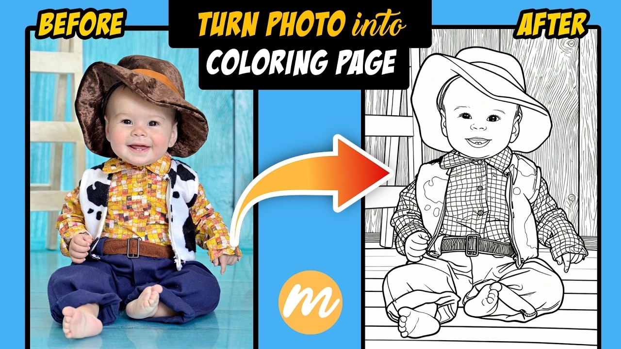 Turn Photo Into Coloring Page YouTube